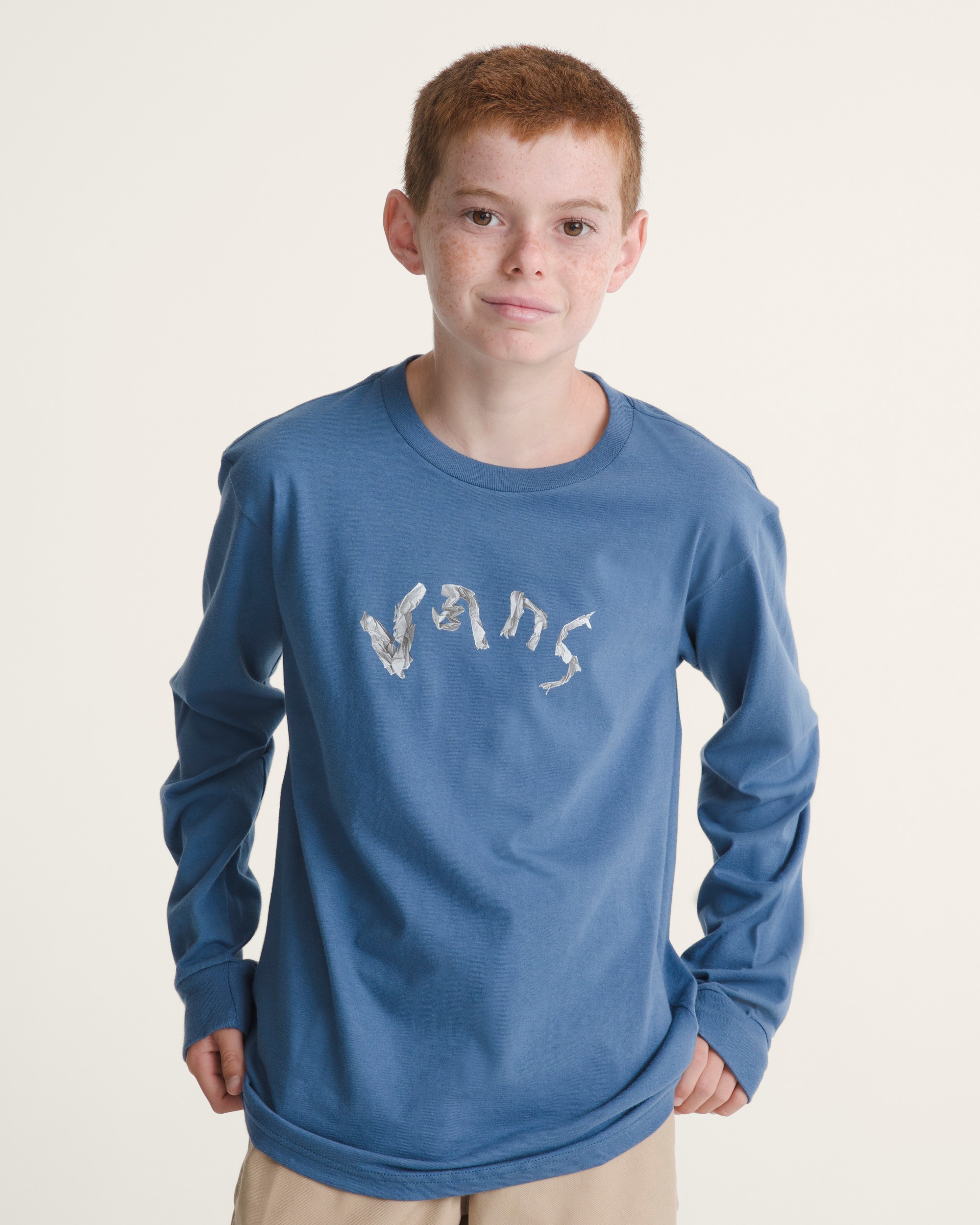 Kids Ideas 66 Long Sleeve TShirt VANS True Navy Blue ALT2