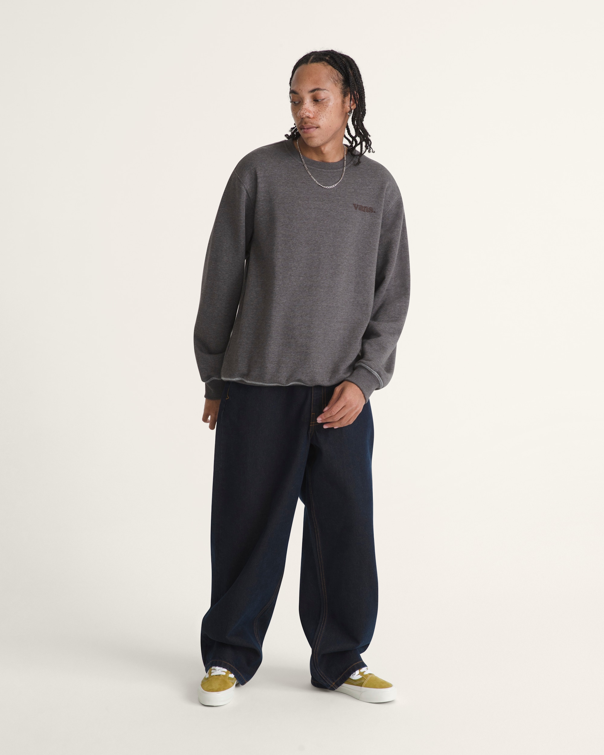 Vans 66 Crew Sweatshirt VANS Asphalt Grey ALT4