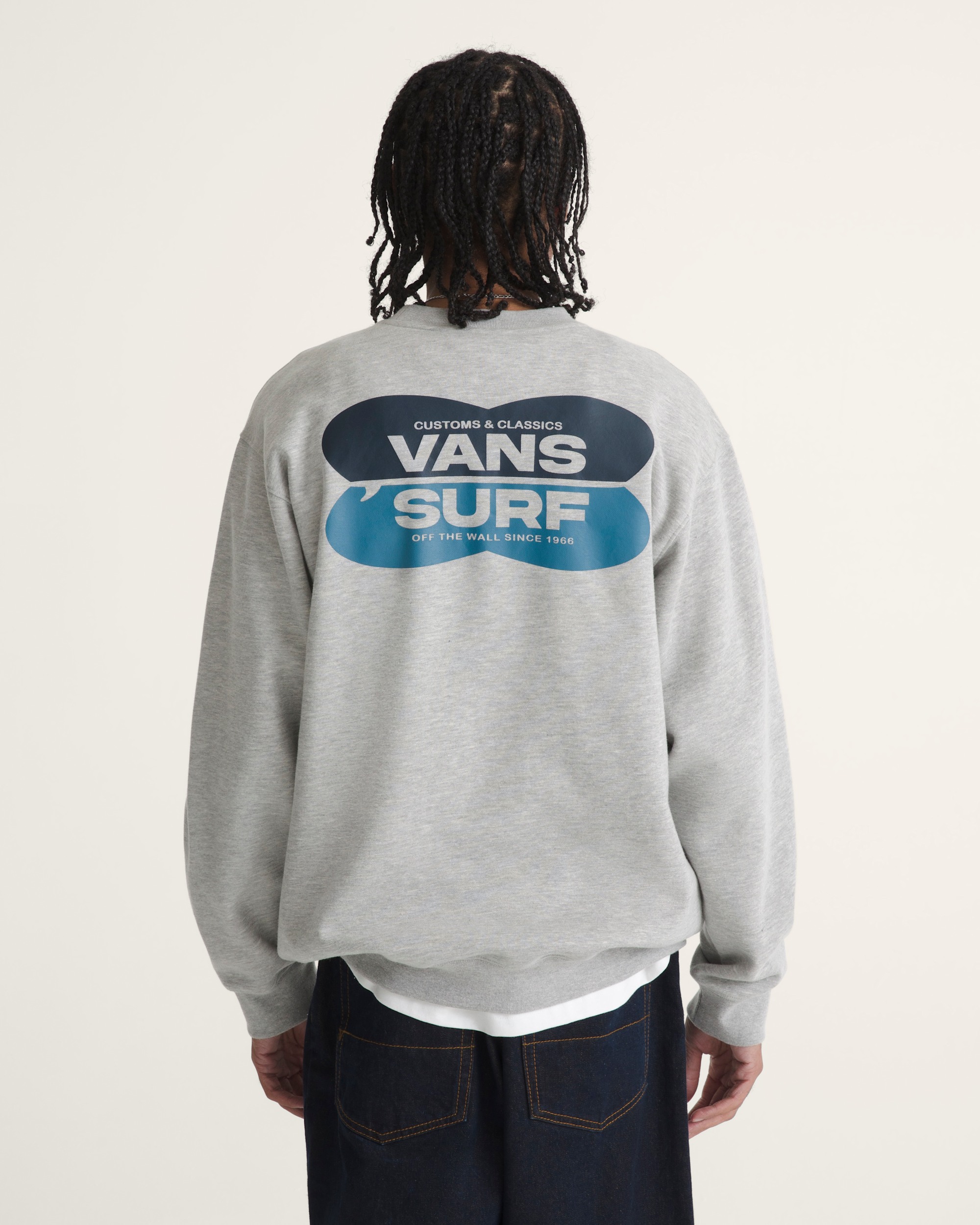 Palms Crew Sweatshirt VANS Cement Heather ALT3