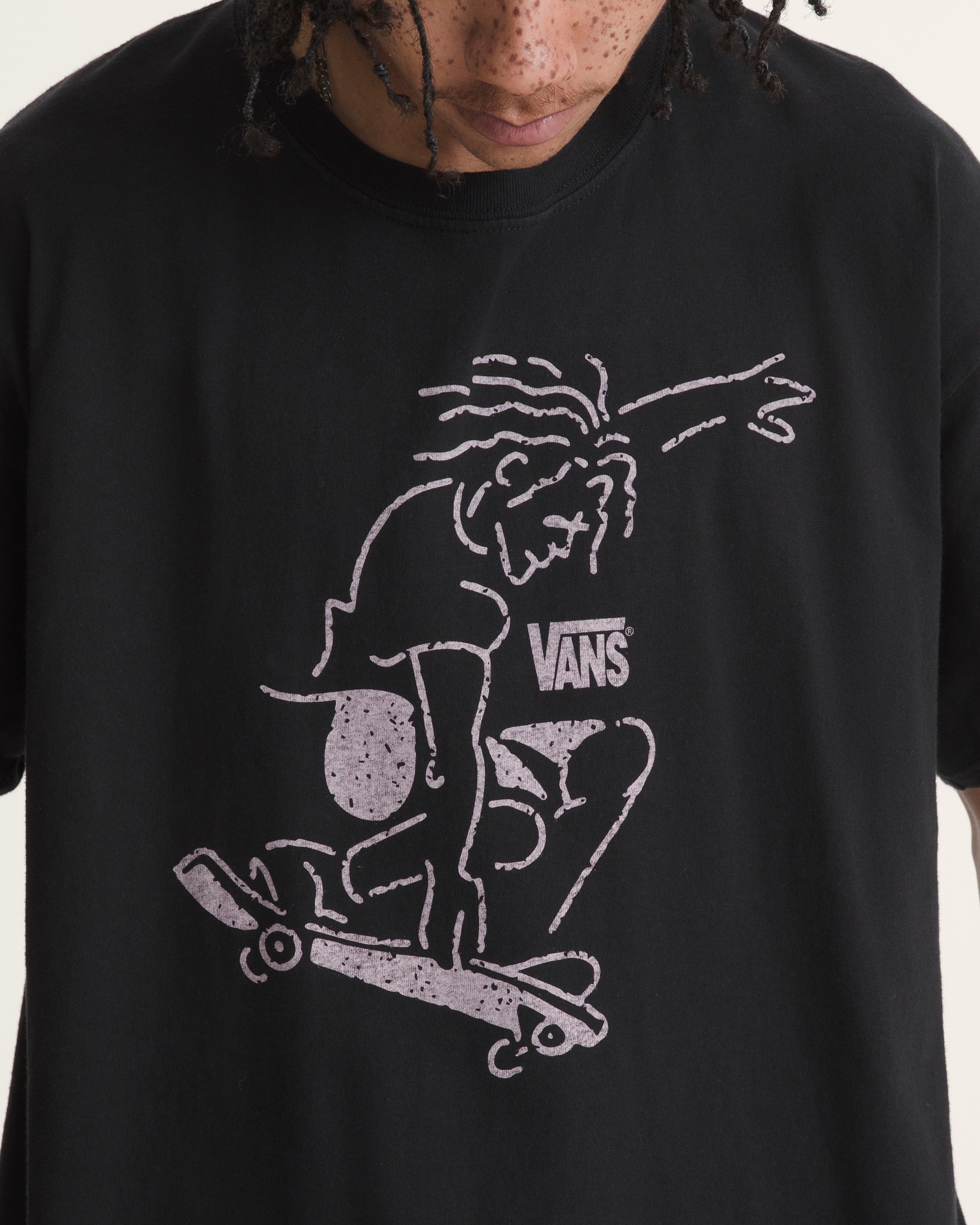 Waffle Shop Skate Crest TShirt VANS Black ALT6