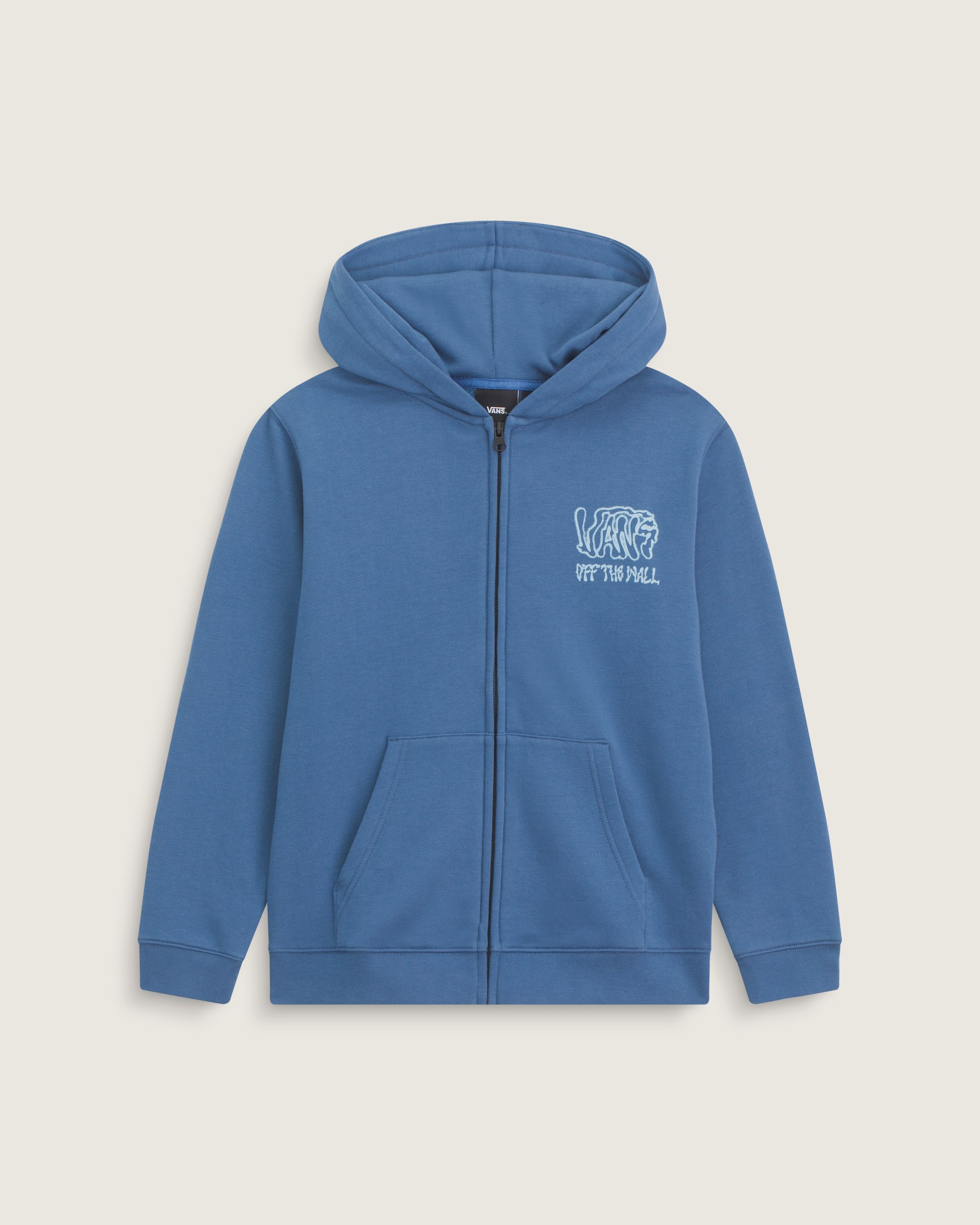 Kids Rippled Zip Hoodie VANS True Navy Blue ALT1