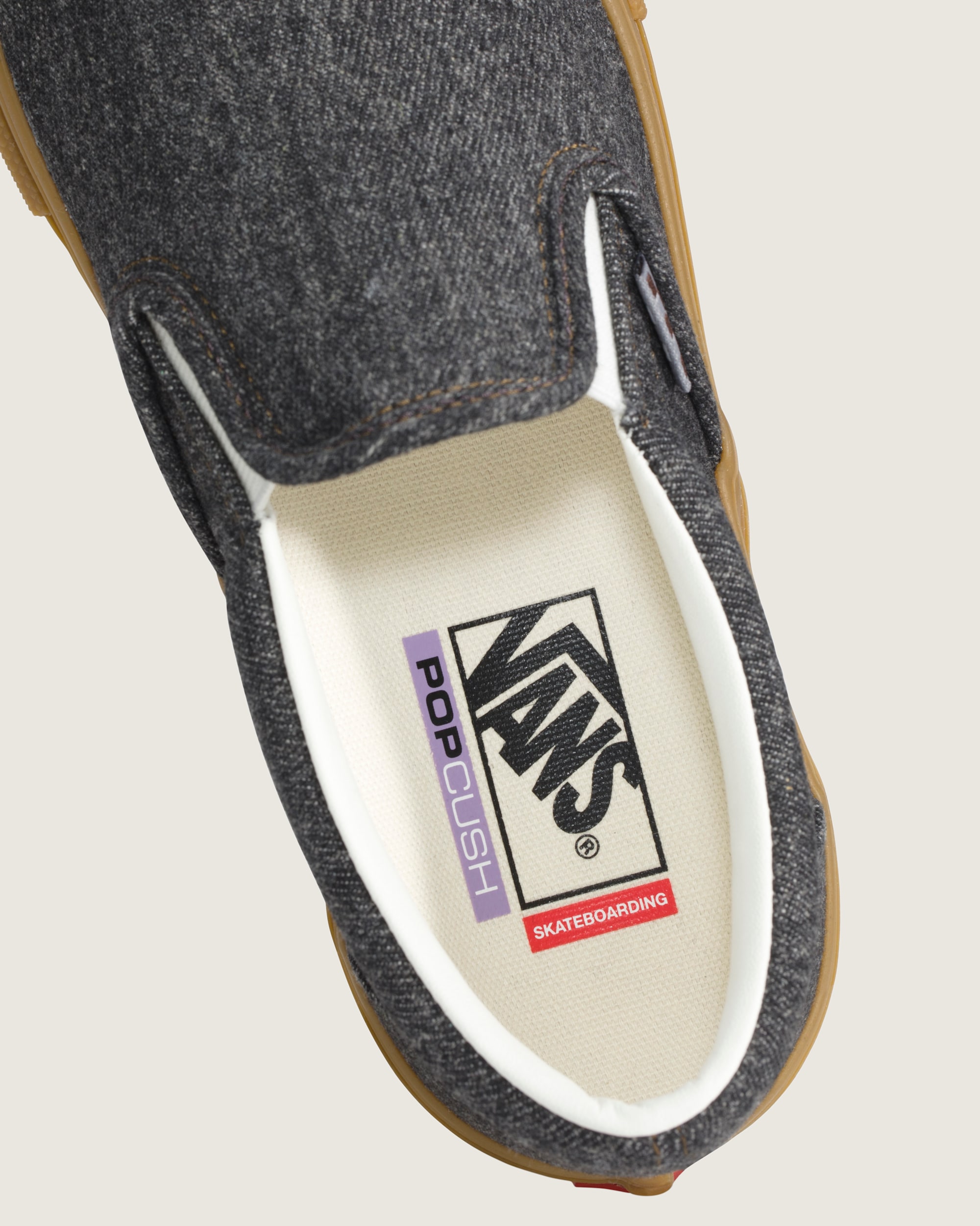 Skate SlipOn Shoe VANS Denim Black ALT4