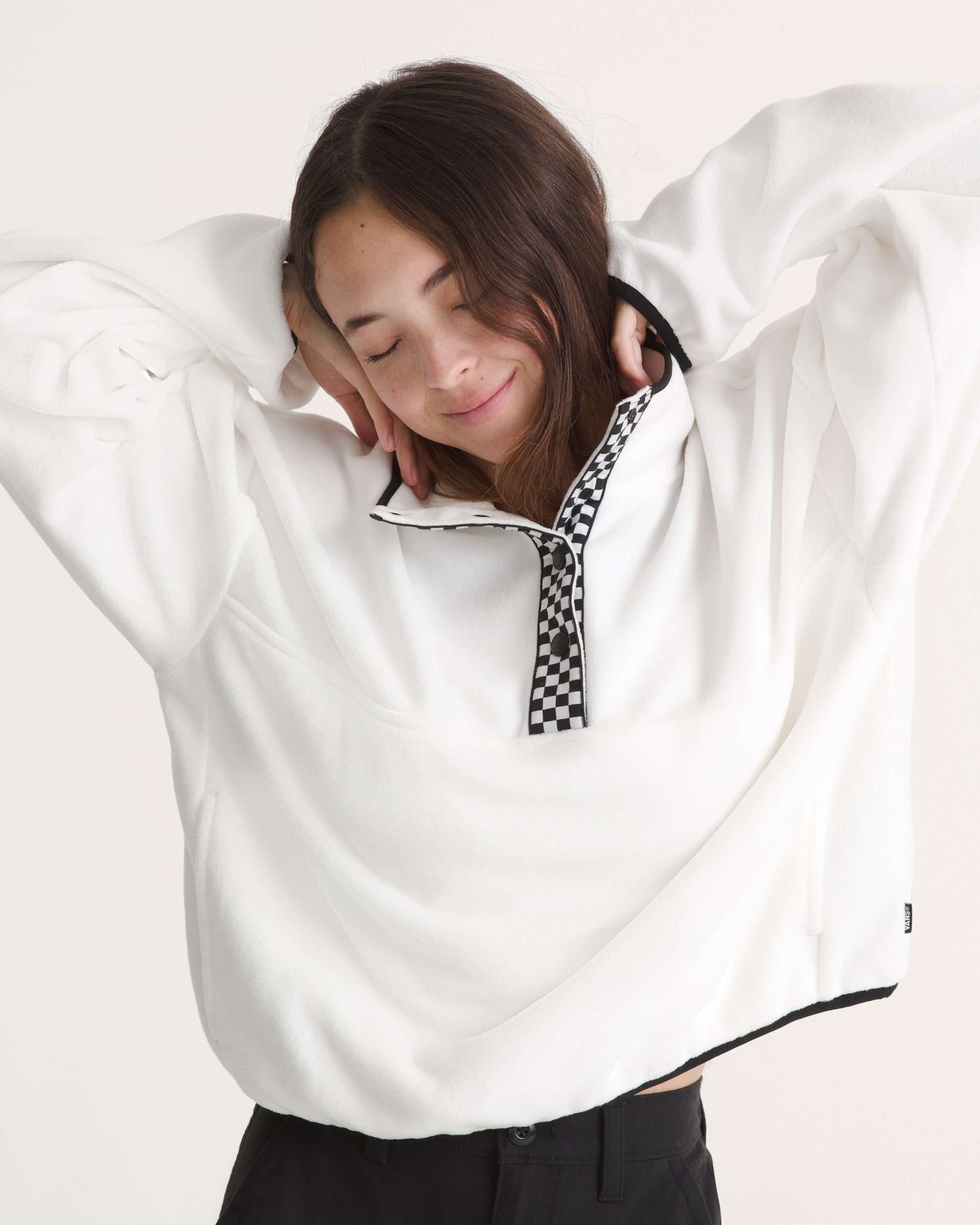 Check Mark Polar Sweatshirt VANS Egret White HERO