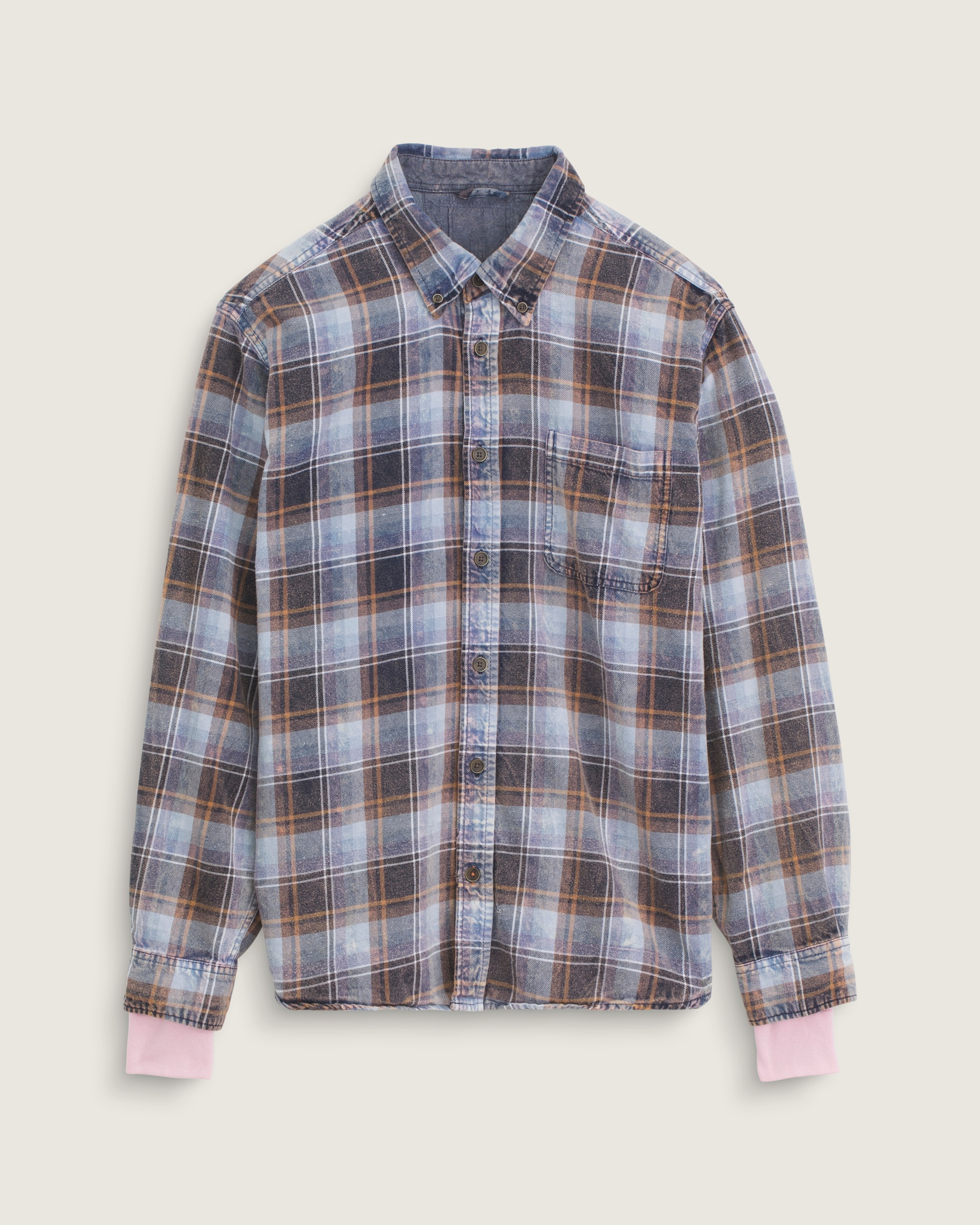 Waffle Shop Reimagined 2Fer Flannel Shirt VANS Grey  Blue HERO