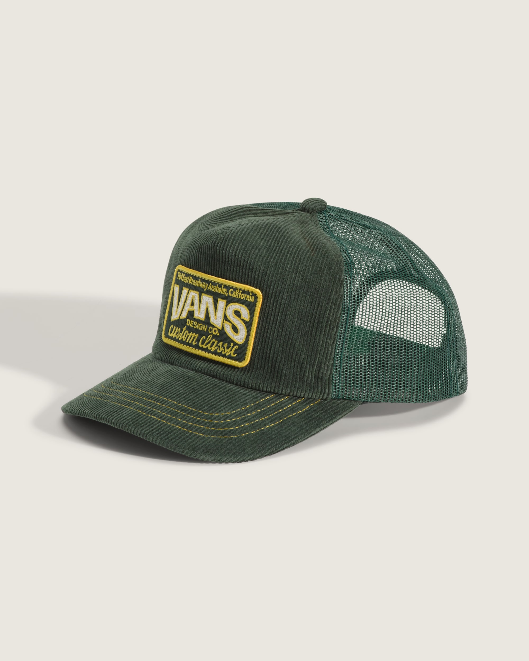 Yardwork Curve Bill Trucker Hat VANS Dried Kelp Green HERO