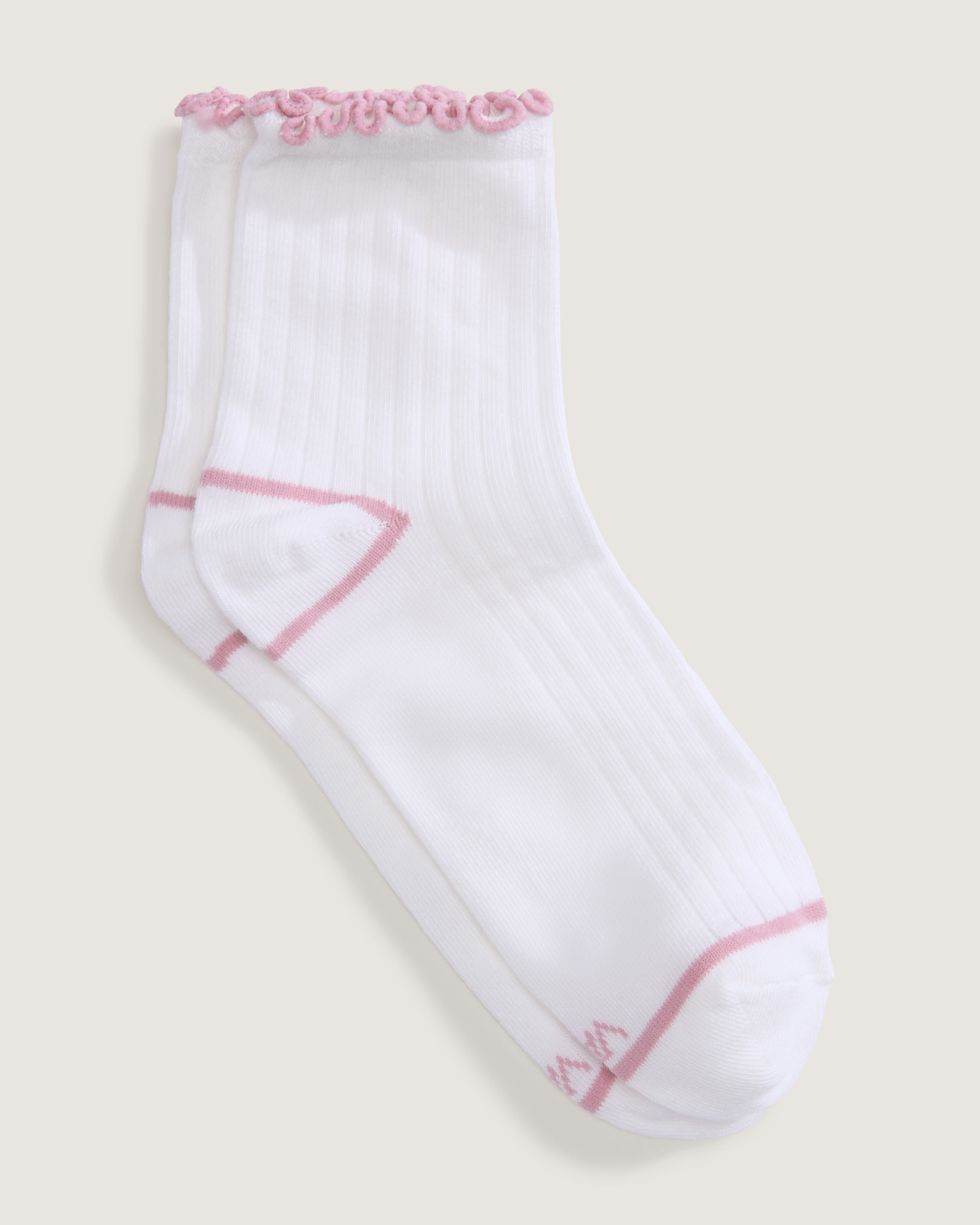 Lettuce Have It Half Crew Socks VANS White  Pink ALT1