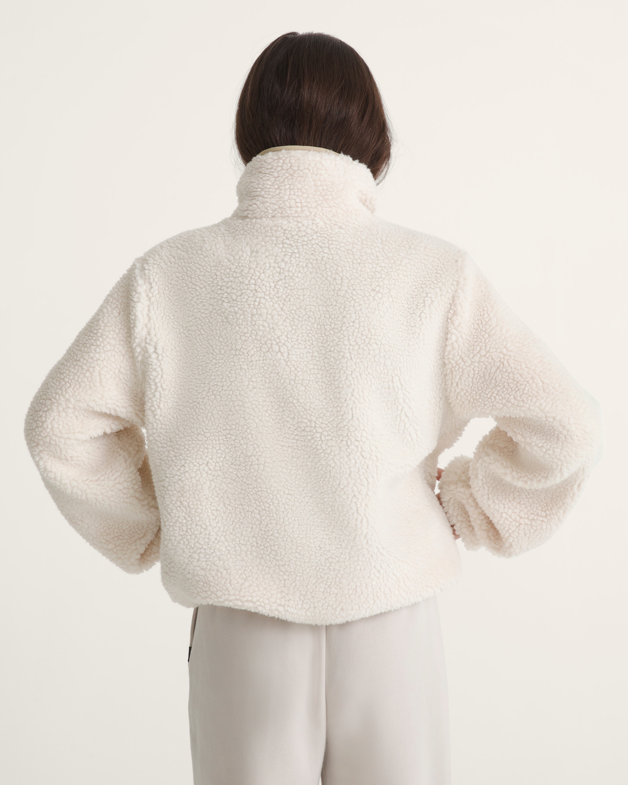 Misty Fog High Pile Jacket VANS Egret Beige ALT4