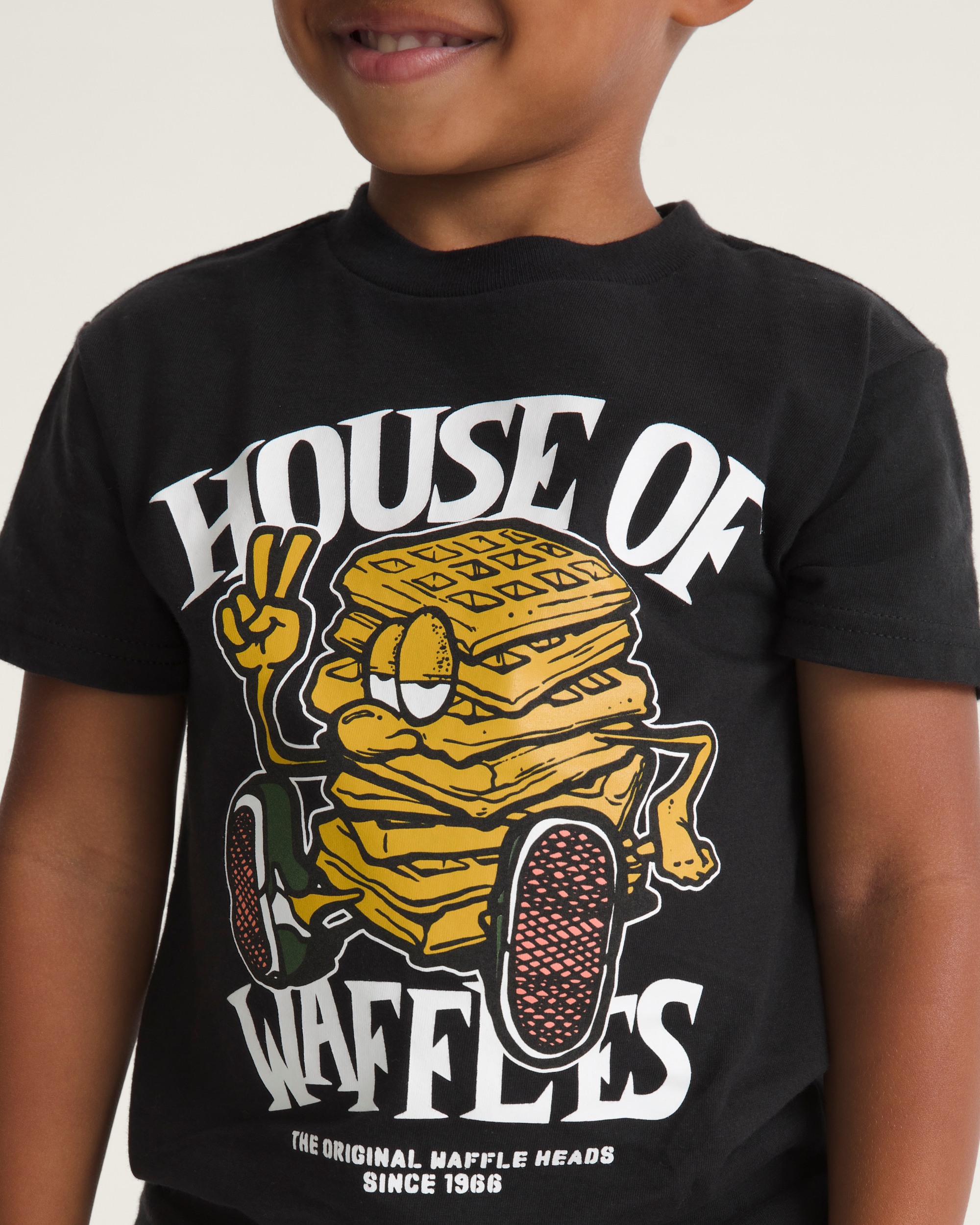 Little Kids House Of Waffles TShirt VANS Black ALT2