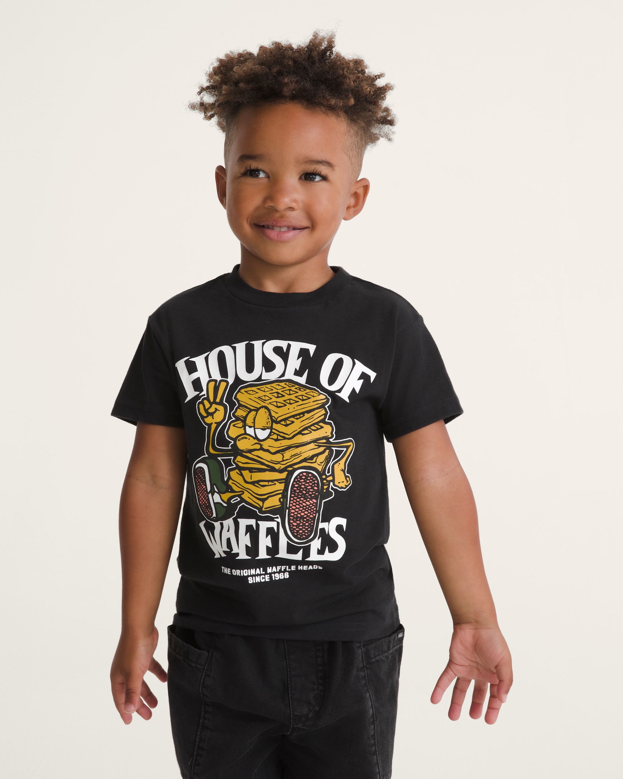 Little Kids House Of Waffles TShirt VANS Black HERO