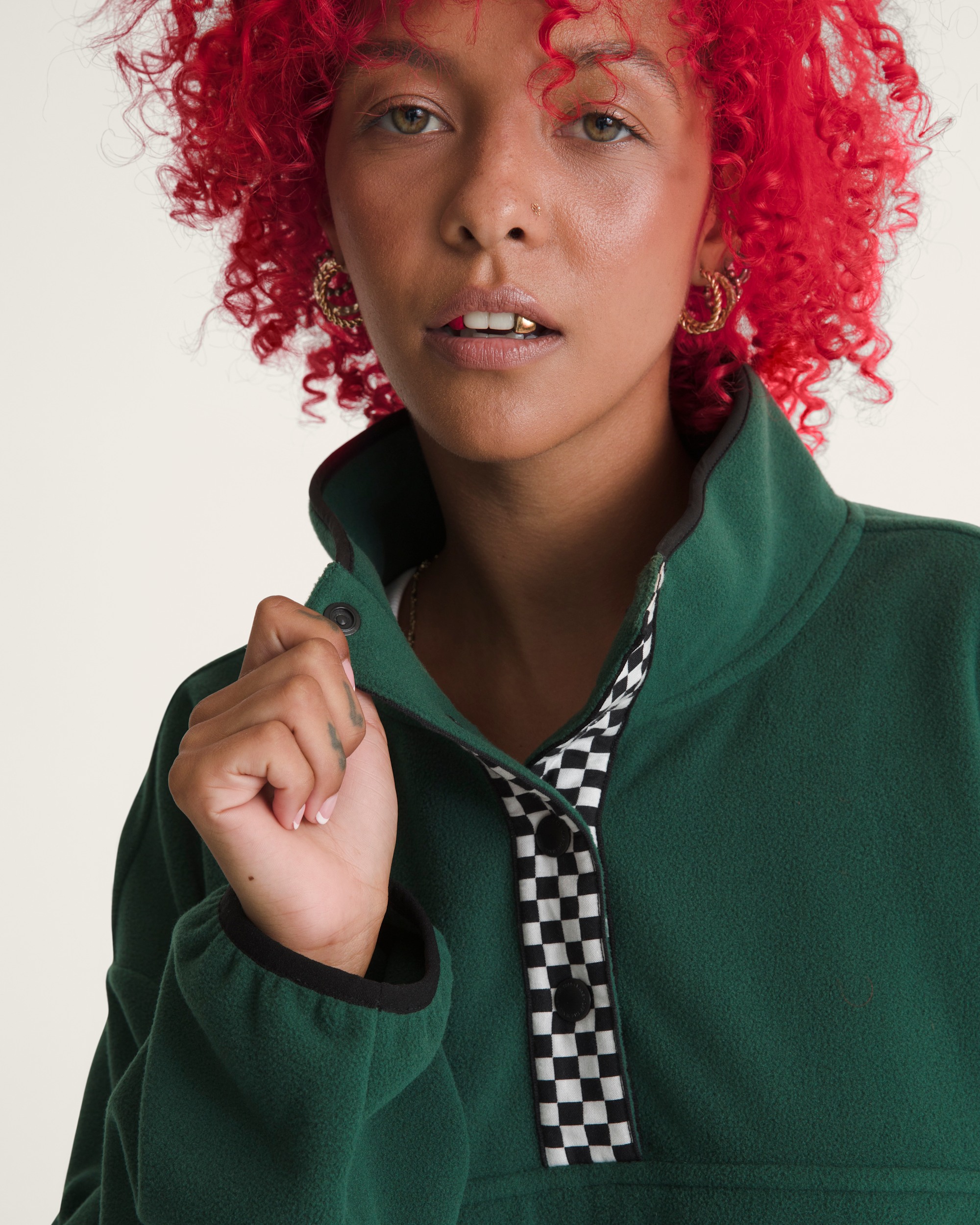 Check Mark Polar Sweatshirt VANS Emerald Green ALT3