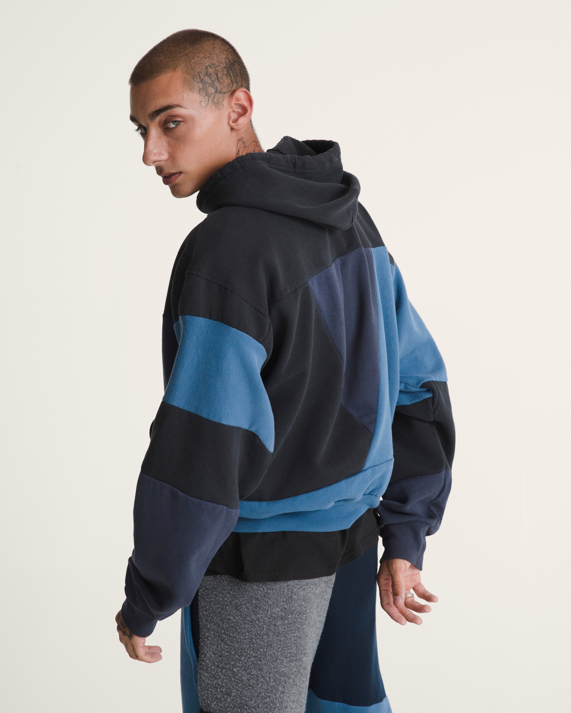 Waffle Shop Reimagined Pieced Hoodie VANS Blue ALT3