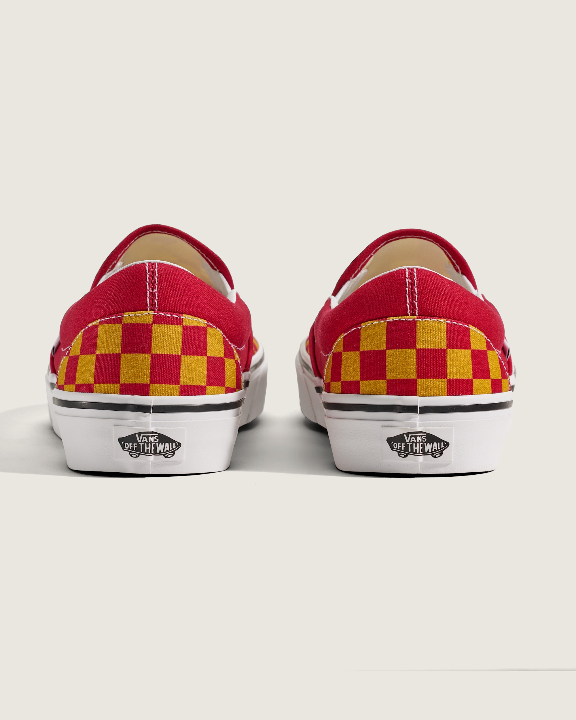 Game Day Classic SlipOn Checkerboard Shoe VANS Checkerboard Red  Gold ALT3