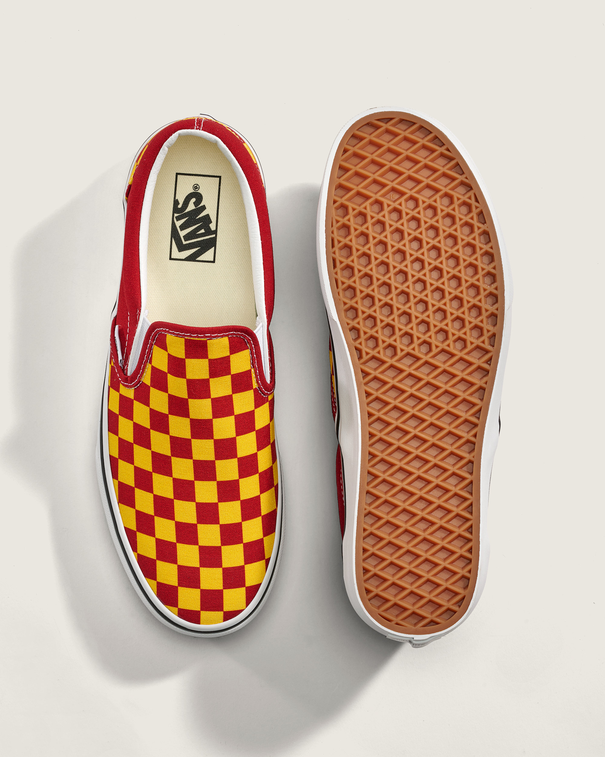 Game Day Classic SlipOn Checkerboard Shoe VANS Checkerboard Yellow  Red ALT2
