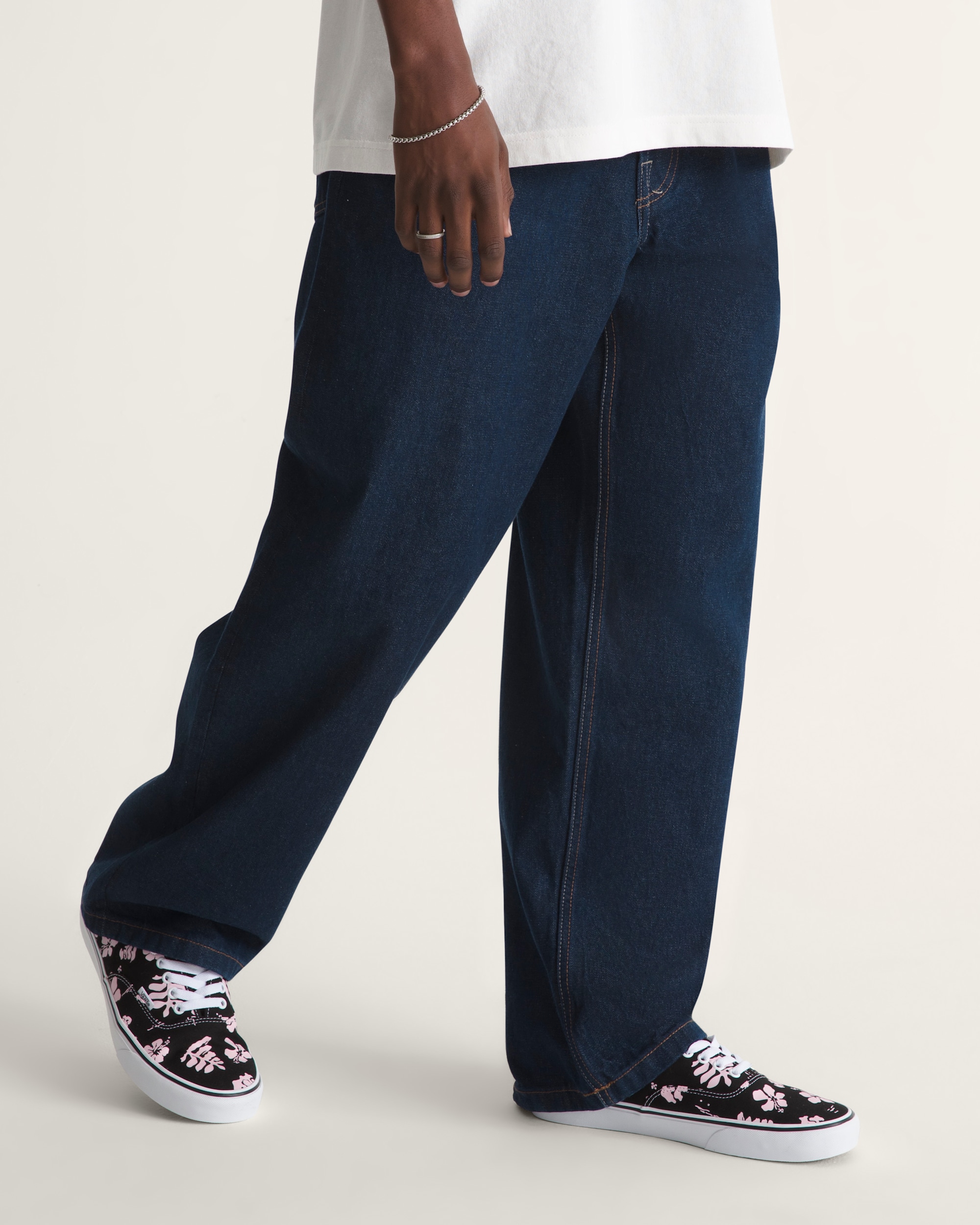 Premium Check5 Loose Denim Pantss VANS Dark Rinse Blue ALT5