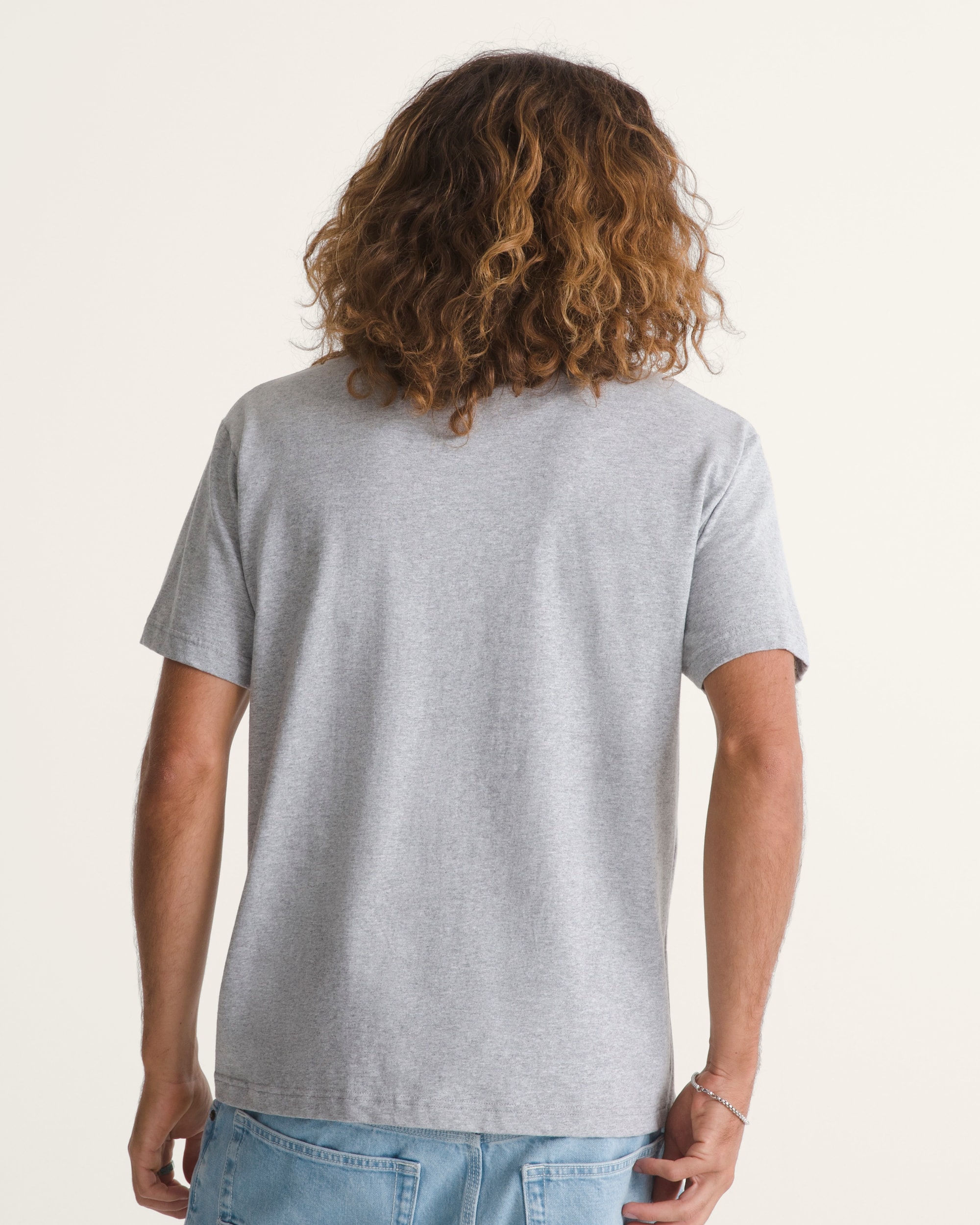 Left Chest TShirt VANS Athletic Heather Grey ALT3