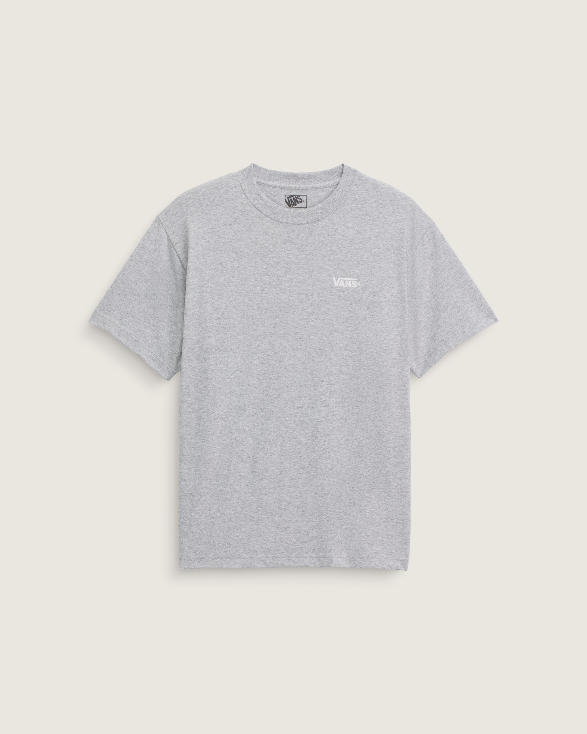New Left Chest TShirt VANS Athletic Heather Grey HERO