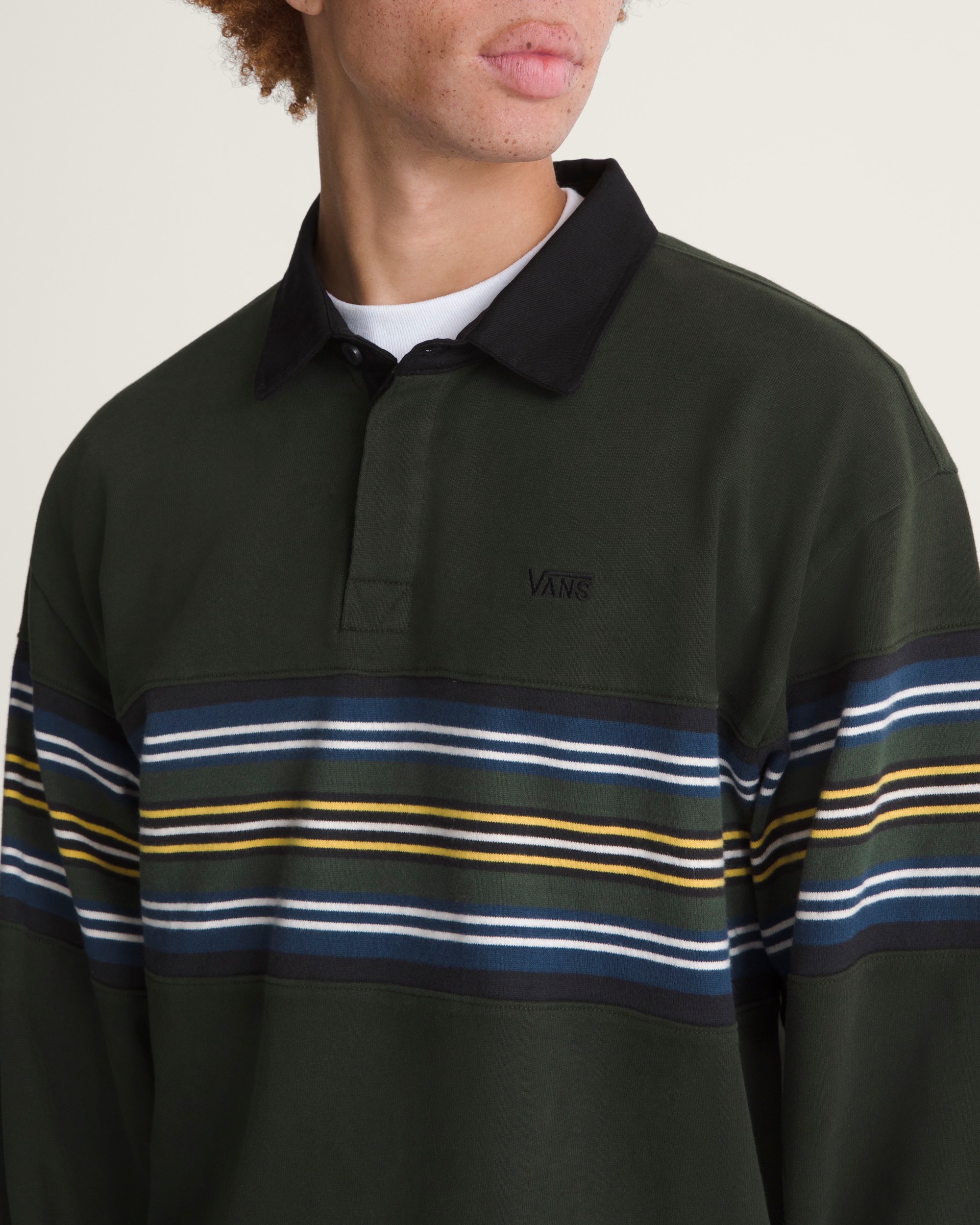 Surge Rugby Long Sleeve Shirt in Dried Kelp Green | Vans