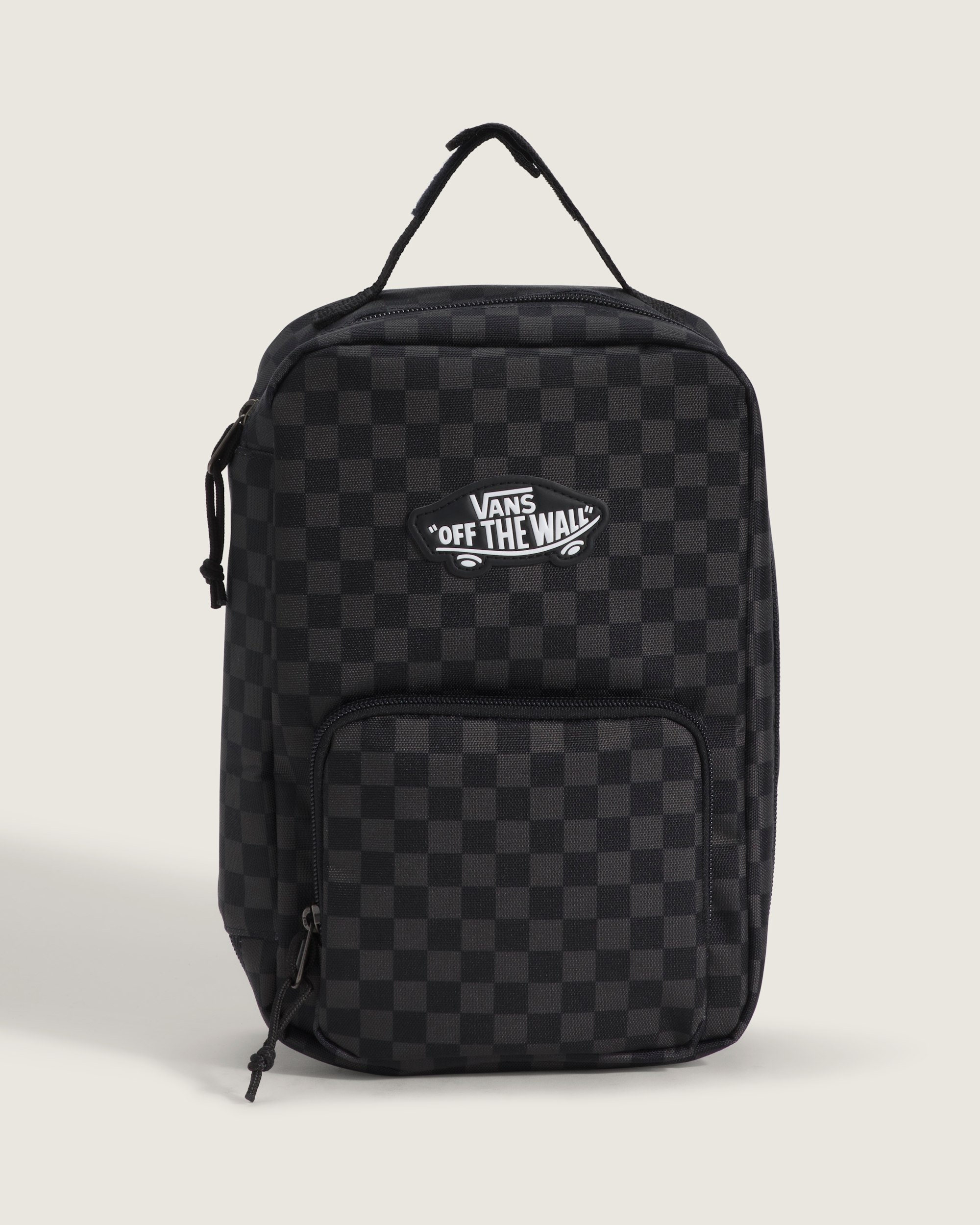 Kids Checkerboard Old Skool Lunch Bag VANS Charcoal Black HERO