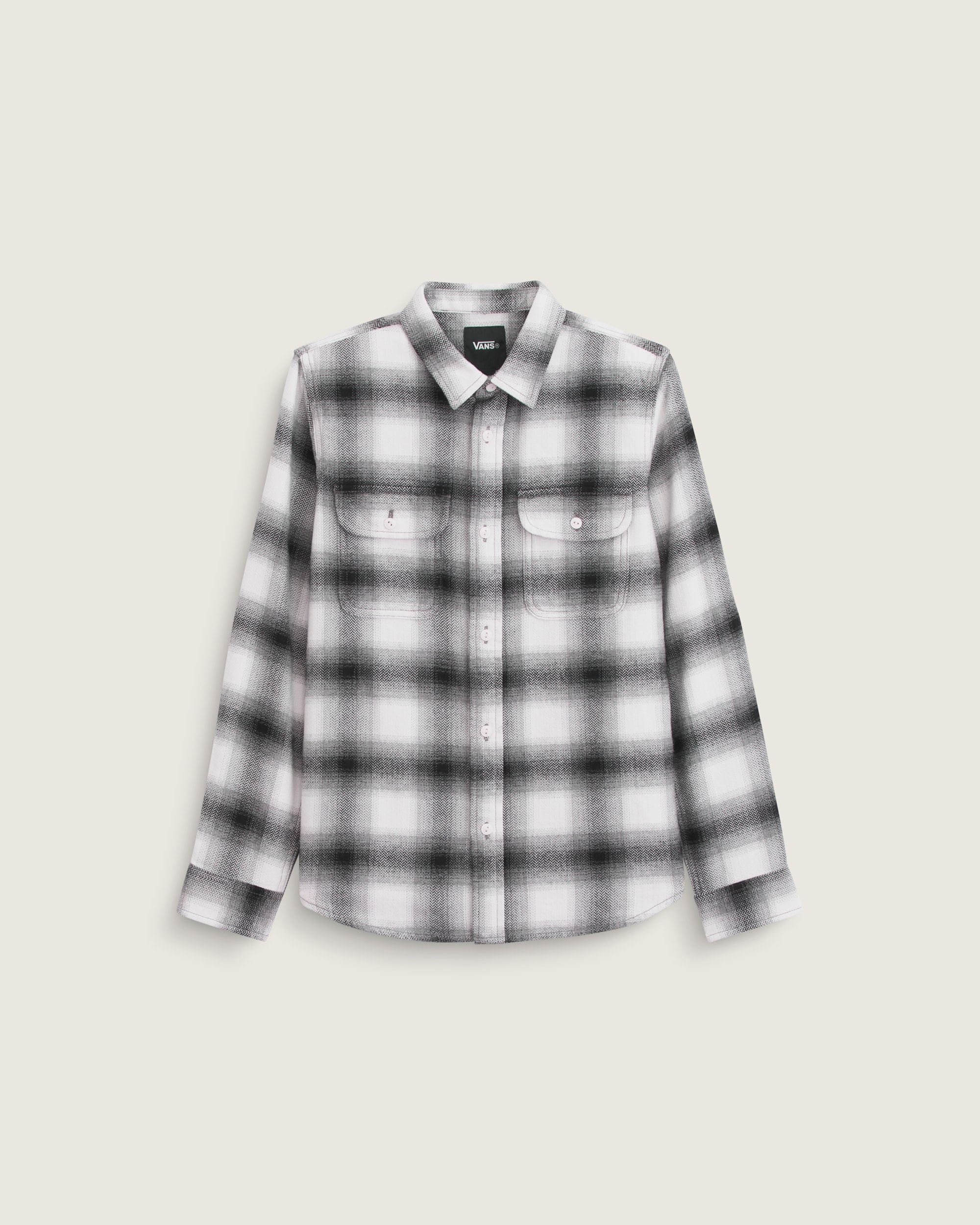 Kids Lawson Plaid Flannel Shirt VANS Marshmallow White  Black HERO