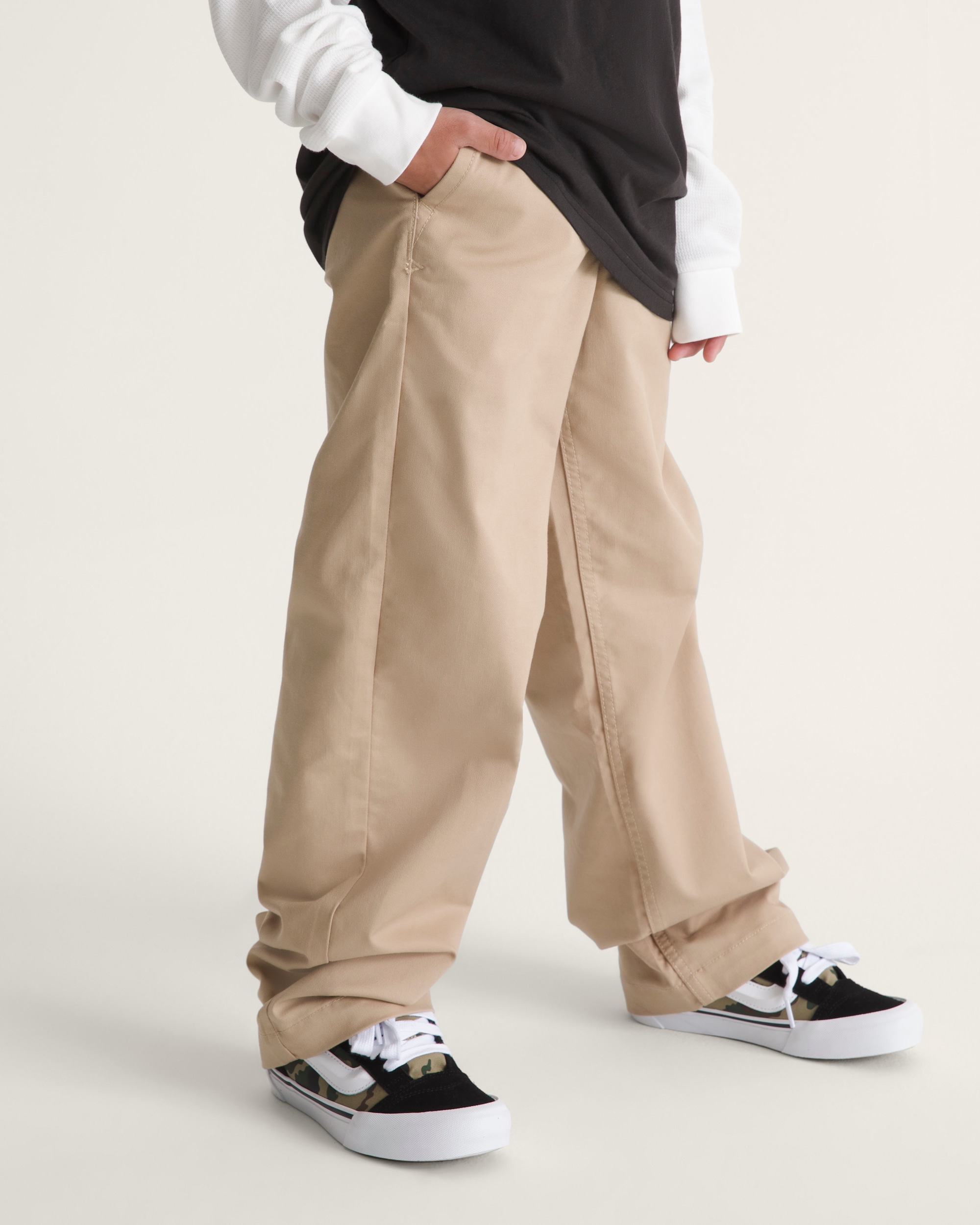 Kids Authentic Chino Loose Pants VANS Incense Brown ALT5
