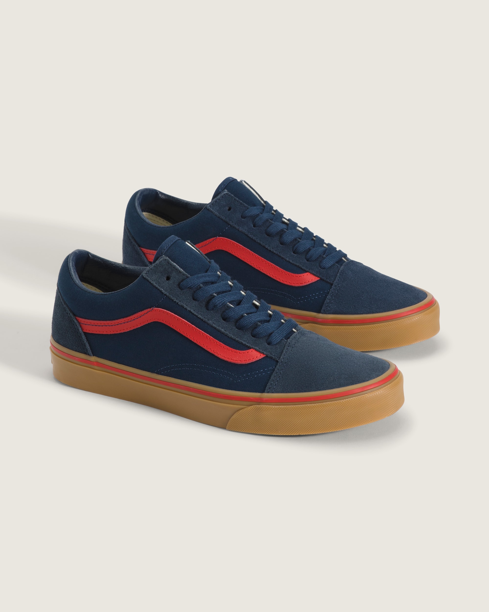 Old Skool Gum Shoe VANS Navy Blue  Red ALT1