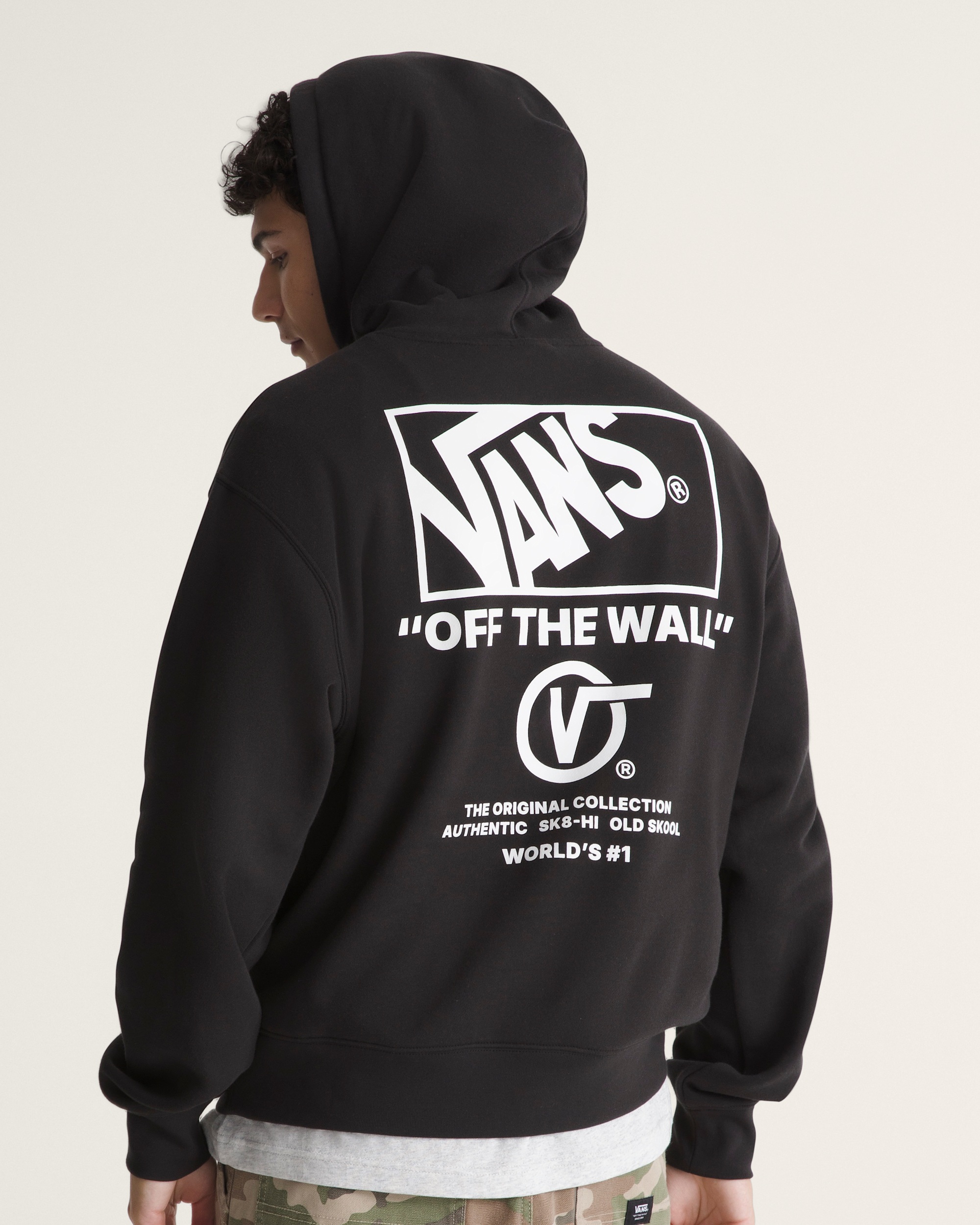 Stacked Hi Pullover Hoodie VANS Black  White ALT3