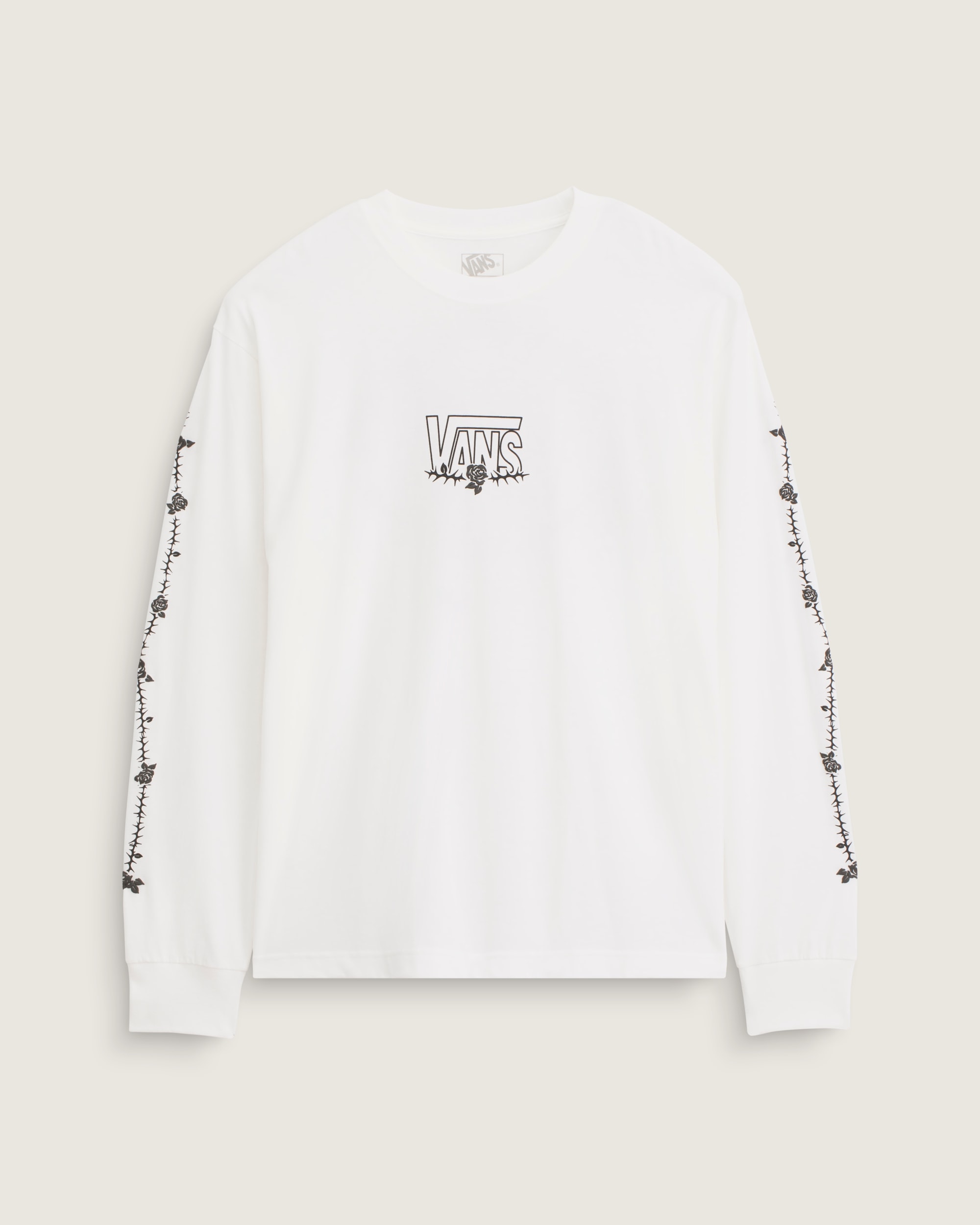 Rose and Thorns Long Sleeve TShirt VANS White HERO