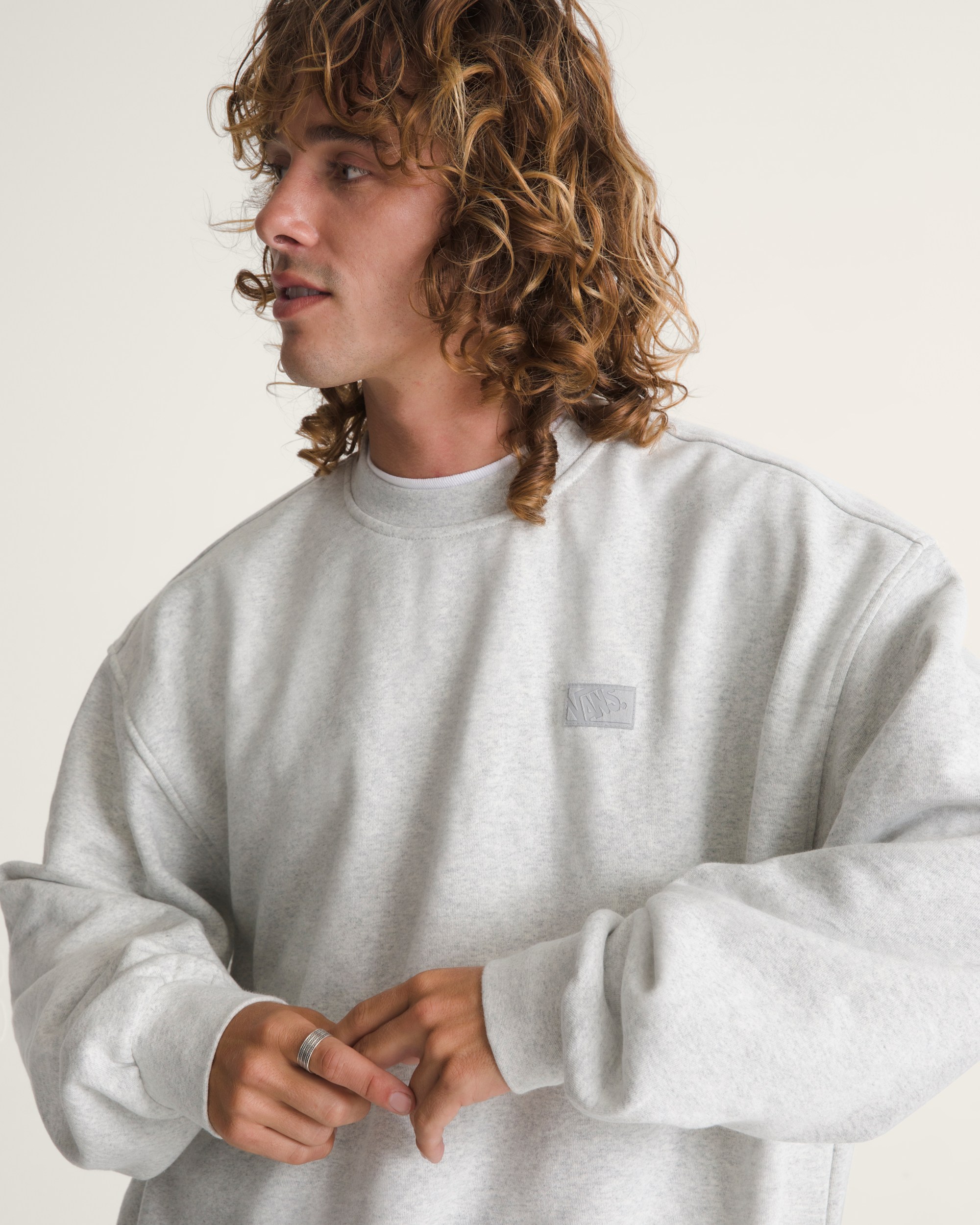 Premium Crewneck Sweatshirt VANS Ash Heather Grey ALT4