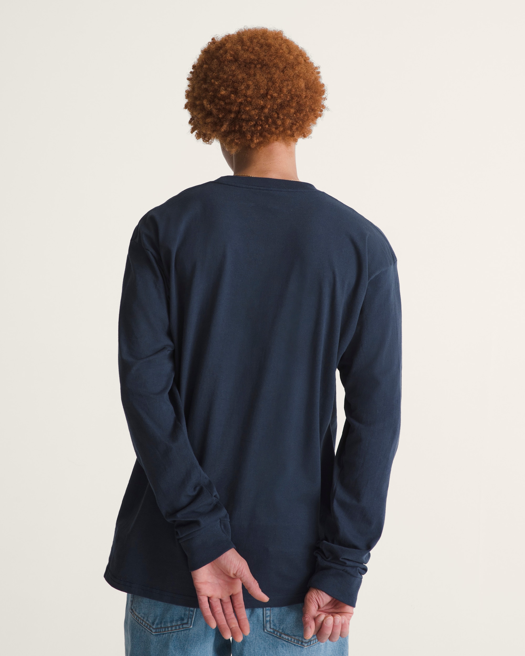 Blur Drop Long Sleeve TShirt VANS Navy ALT3