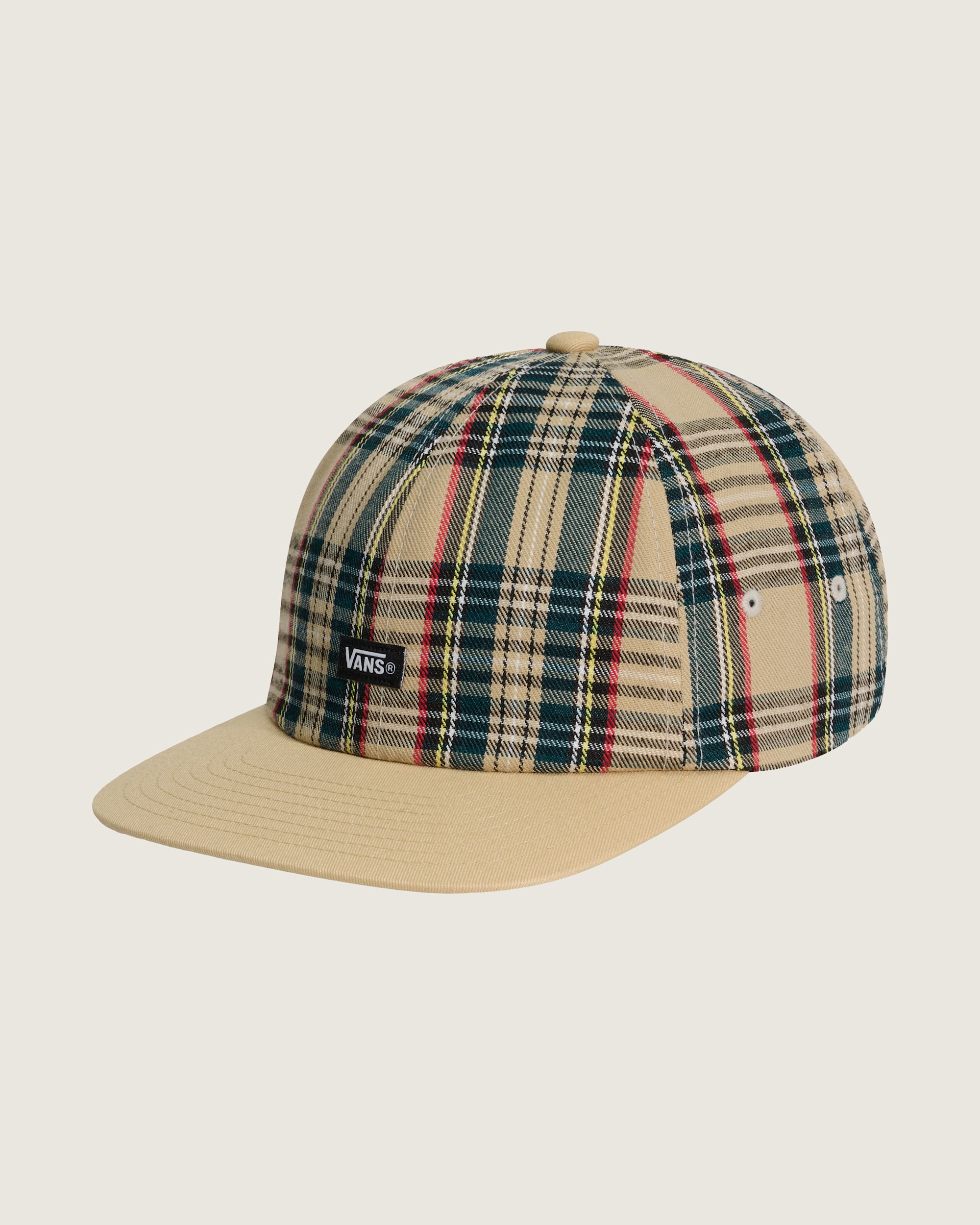 Drop V Plaid Jockey Hat VANS Oatmeal Beige HERO