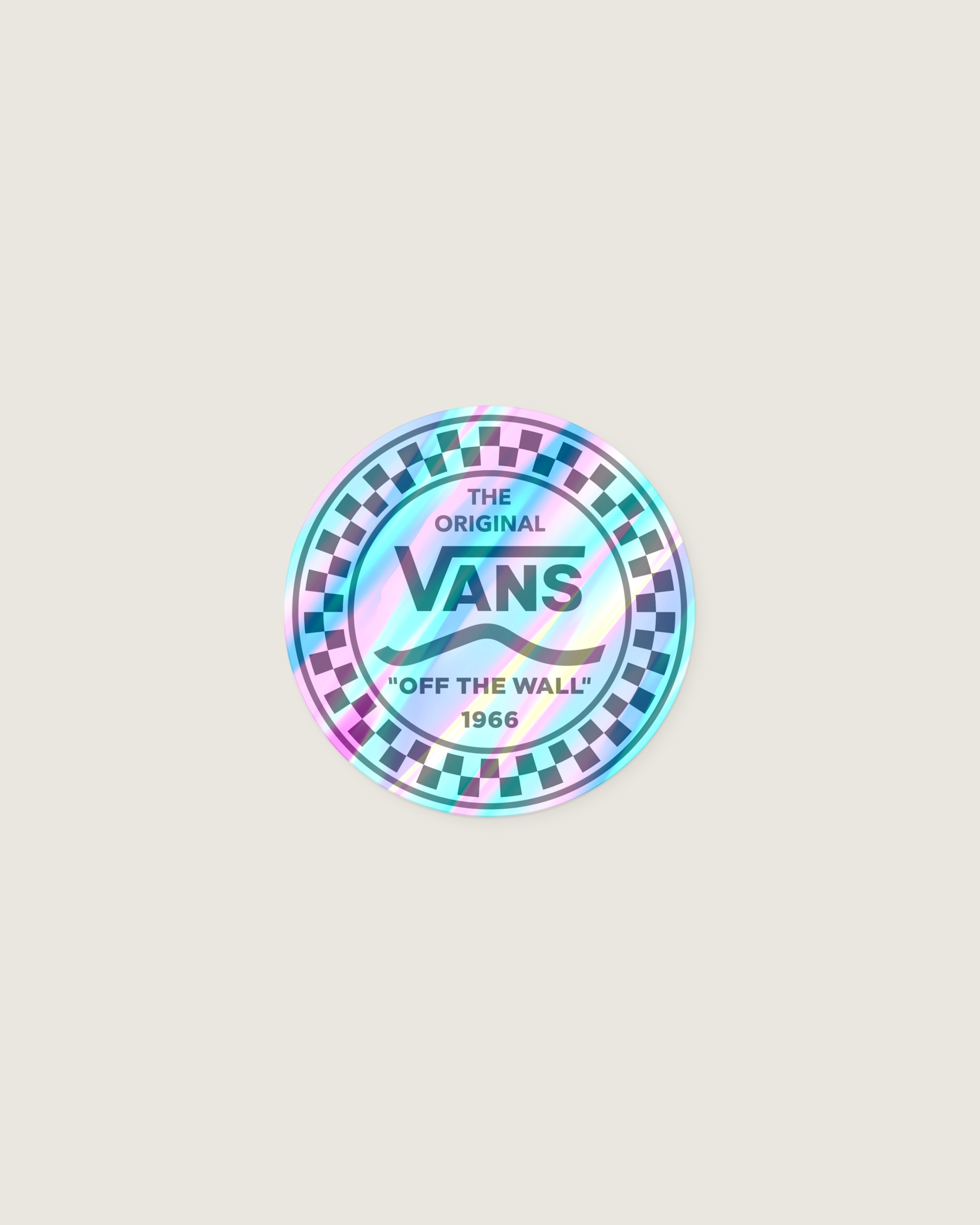 Waffle Shop Original 1966 Holographic Sticker VANS Checkerboard HERO