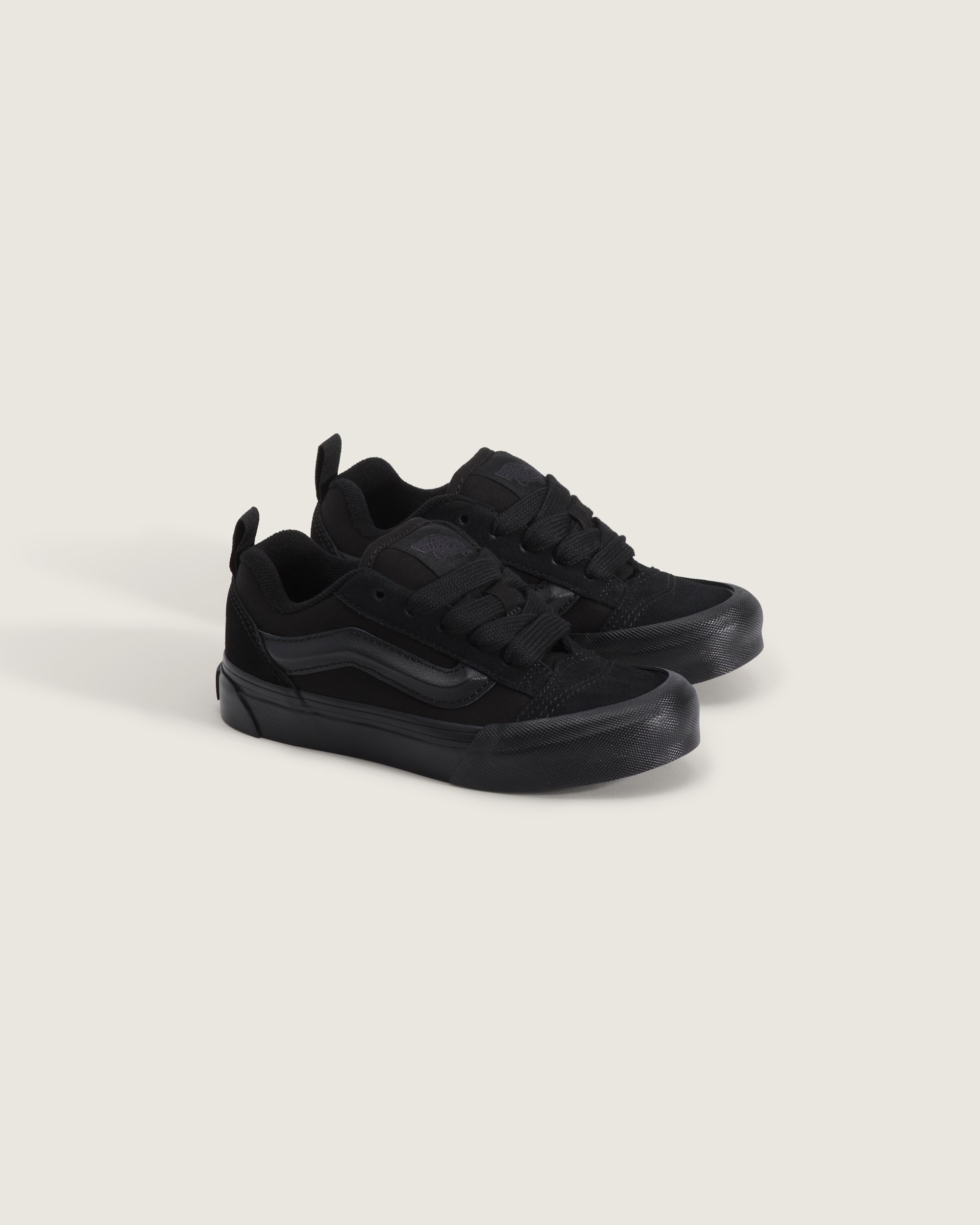 Little Kids Knu Skool Shoe VANS Triple Black ALT1