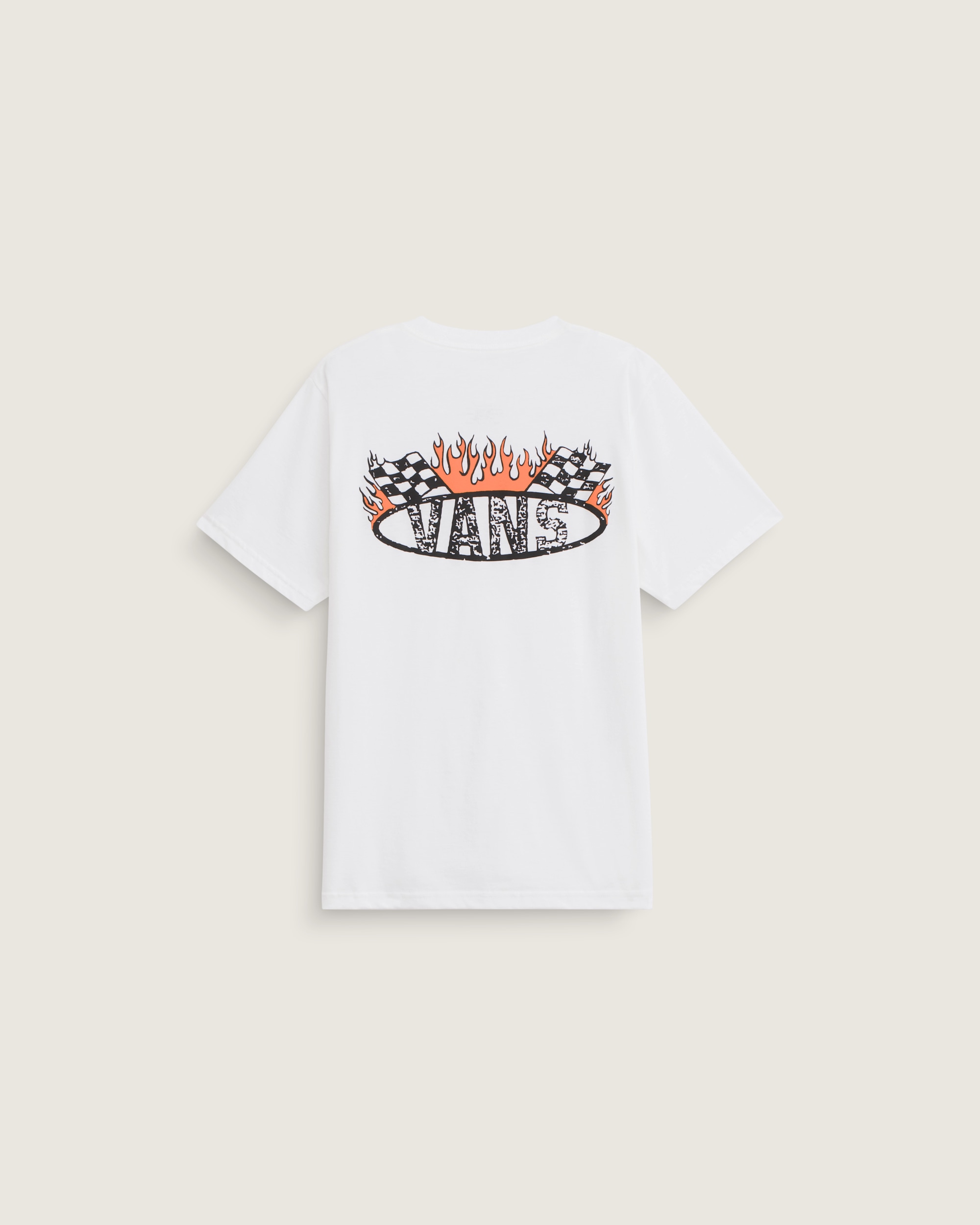Kids Racing Flames TShirt VANS White HERO