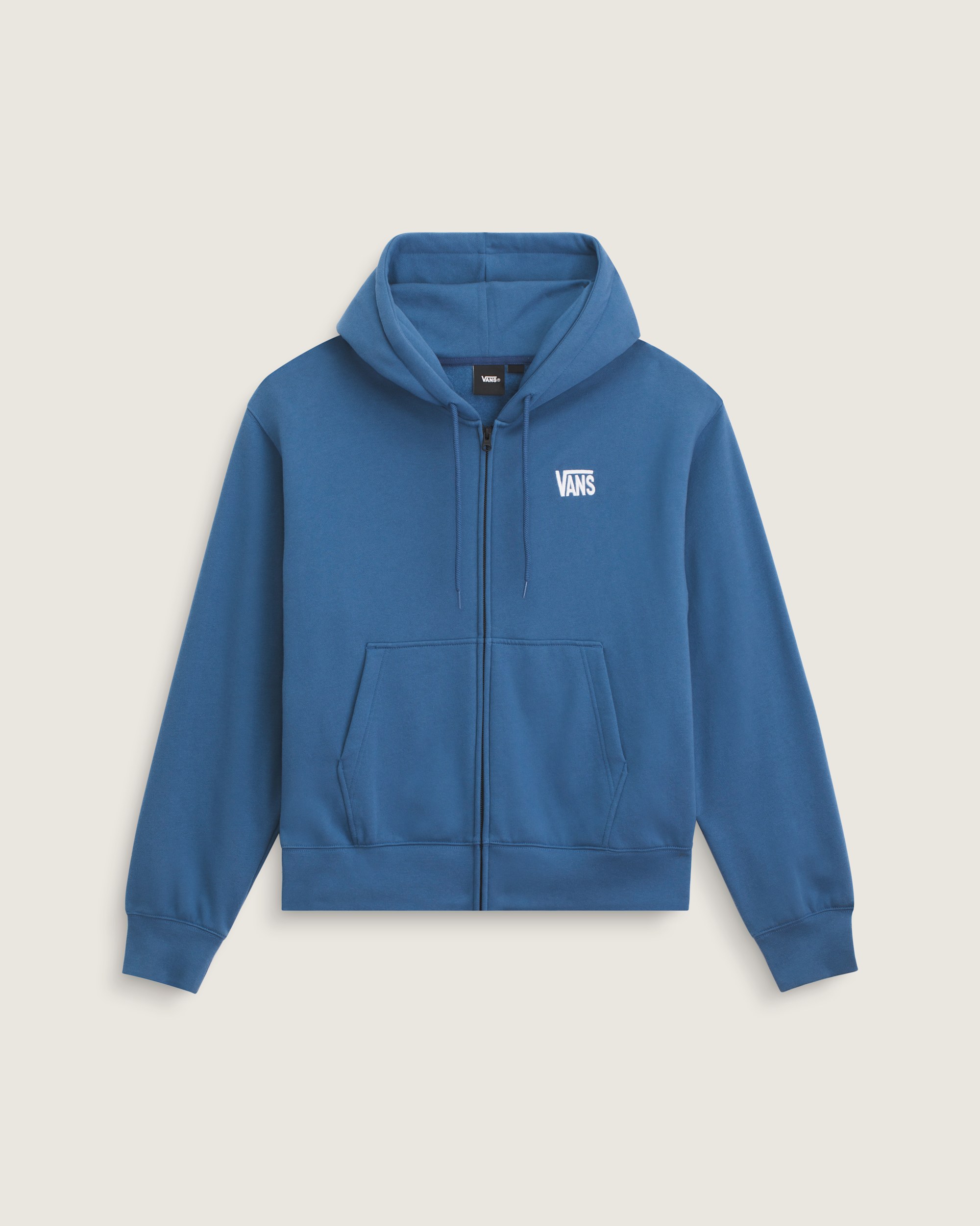 Stretch Logo Zip Hoodie in True Navy Blue | Vans