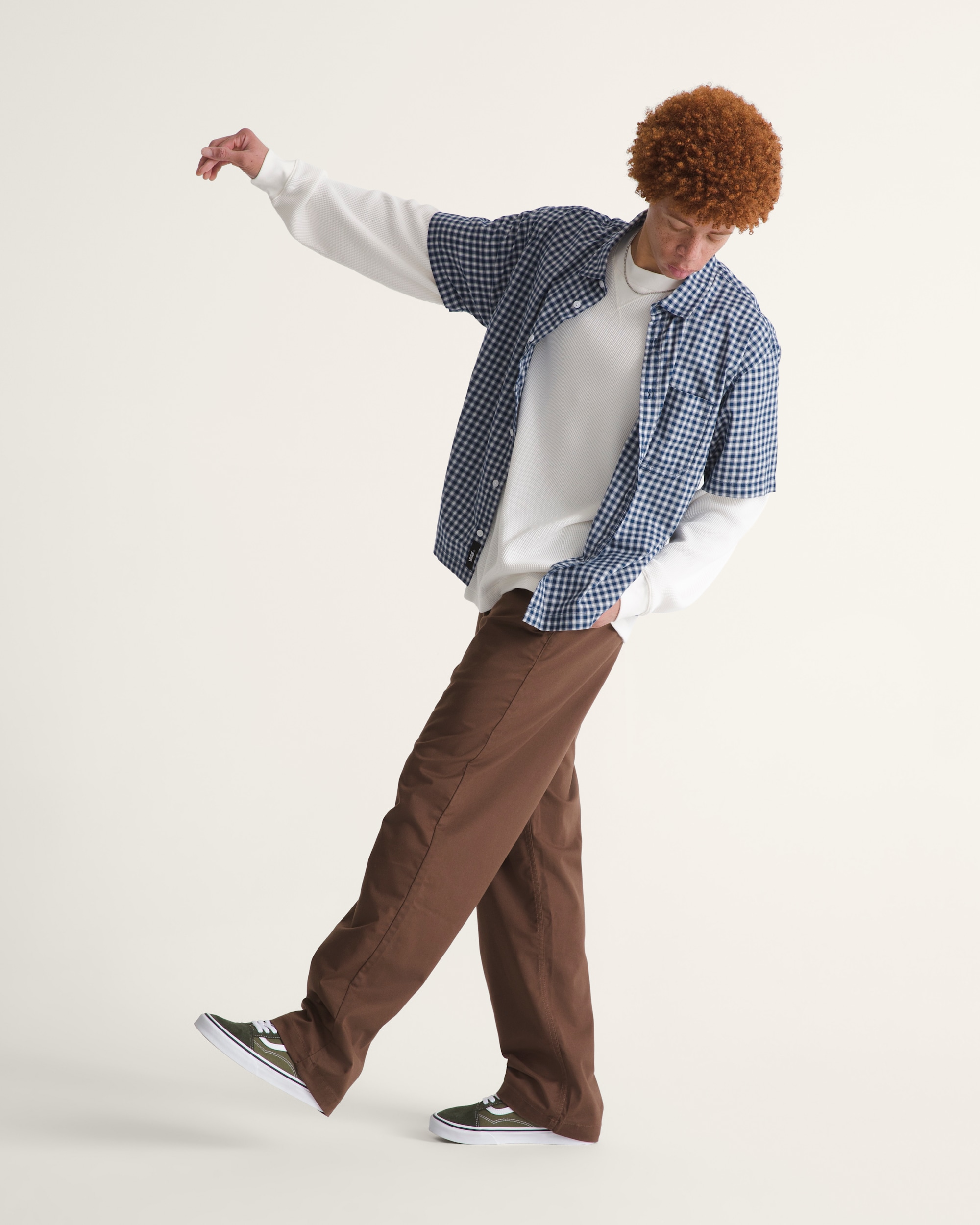 Authentic Chino Straight Pants VANS Vintage Cocoa Brown ALT3