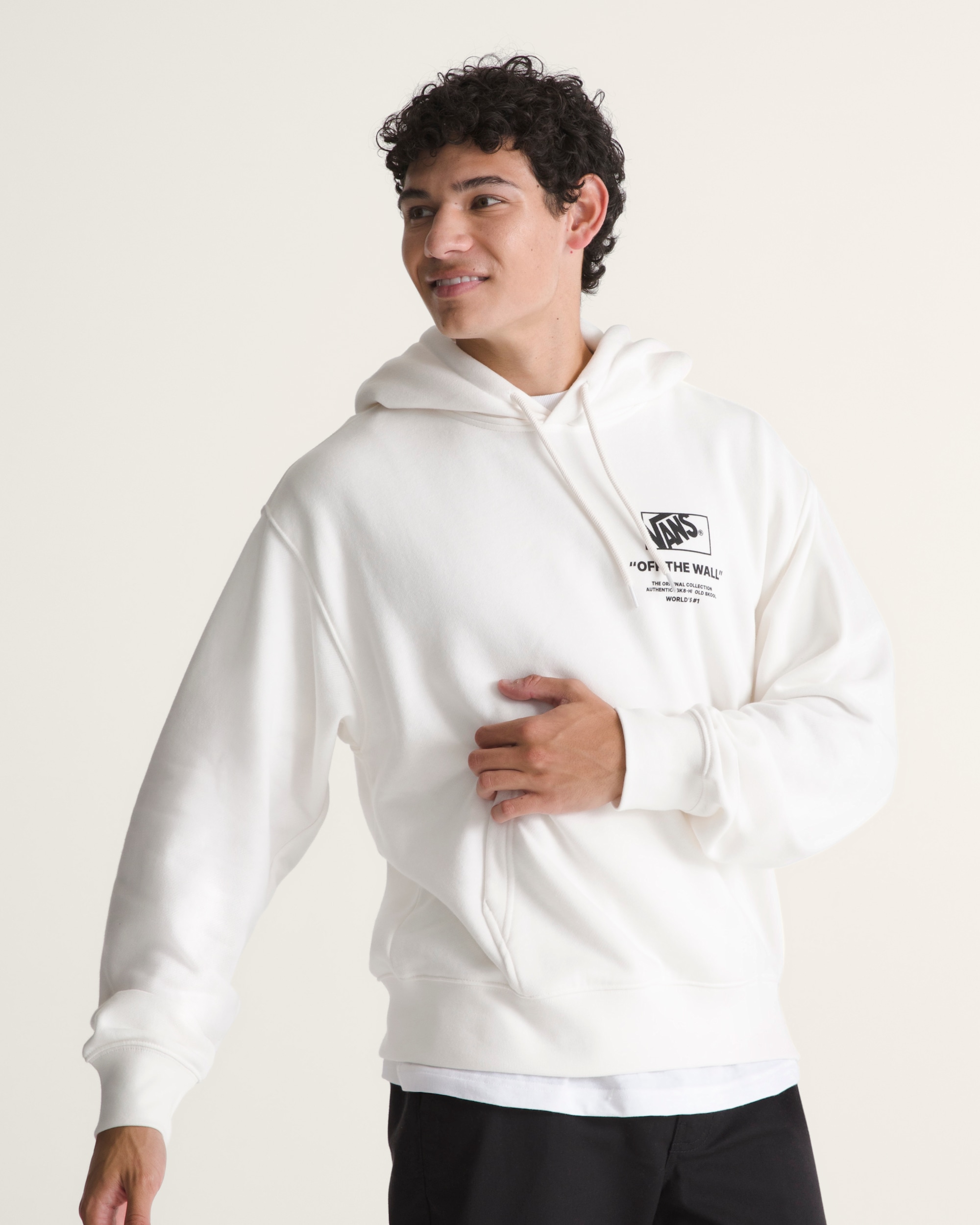 Stacked Hi Pullover Hoodie VANS Egret White ALT2
