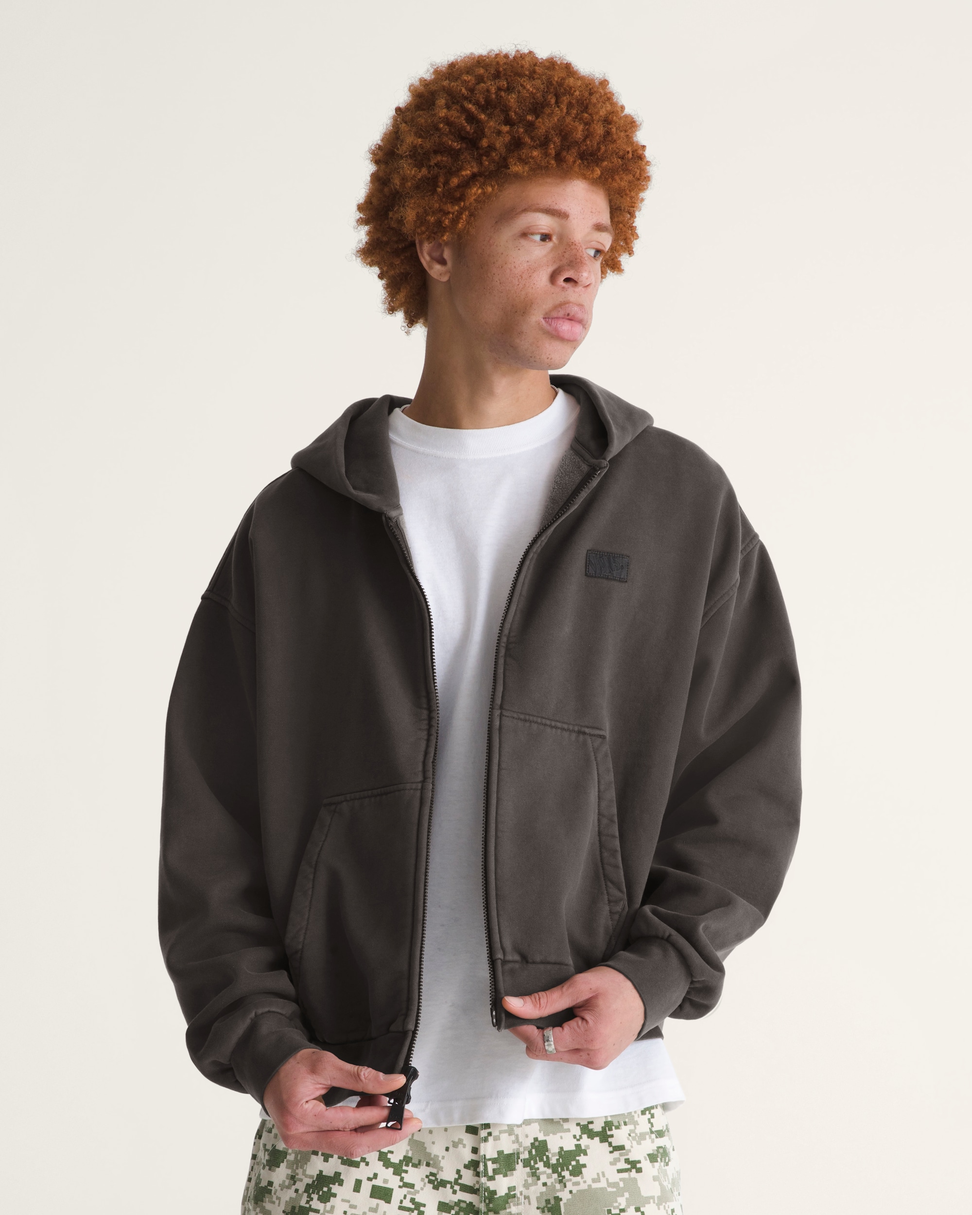 Premium Zip Hoodie VANS Faded Black ALT2