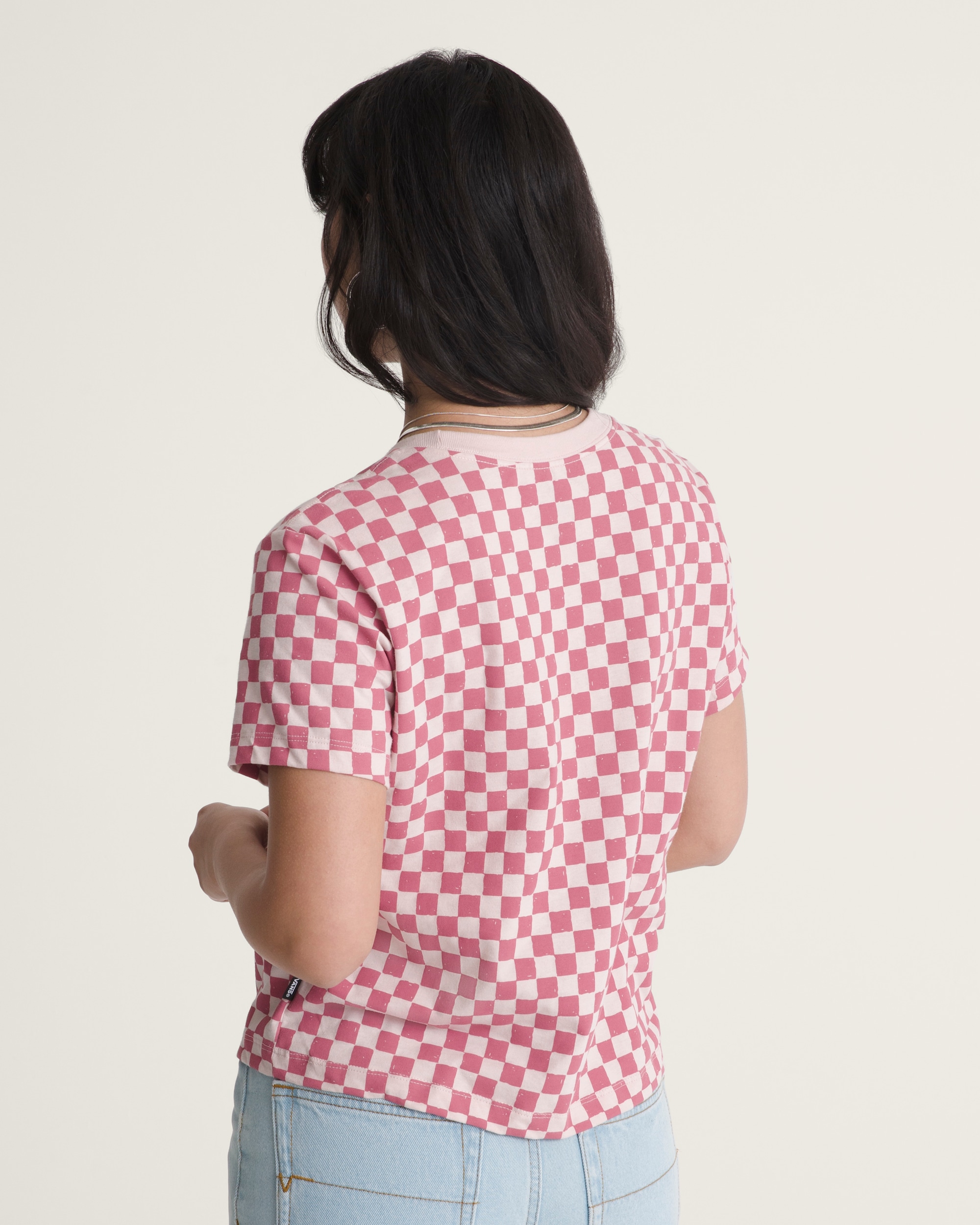 Salton Checkerboard TShirt VANS Sepia Rose Pink ALT3