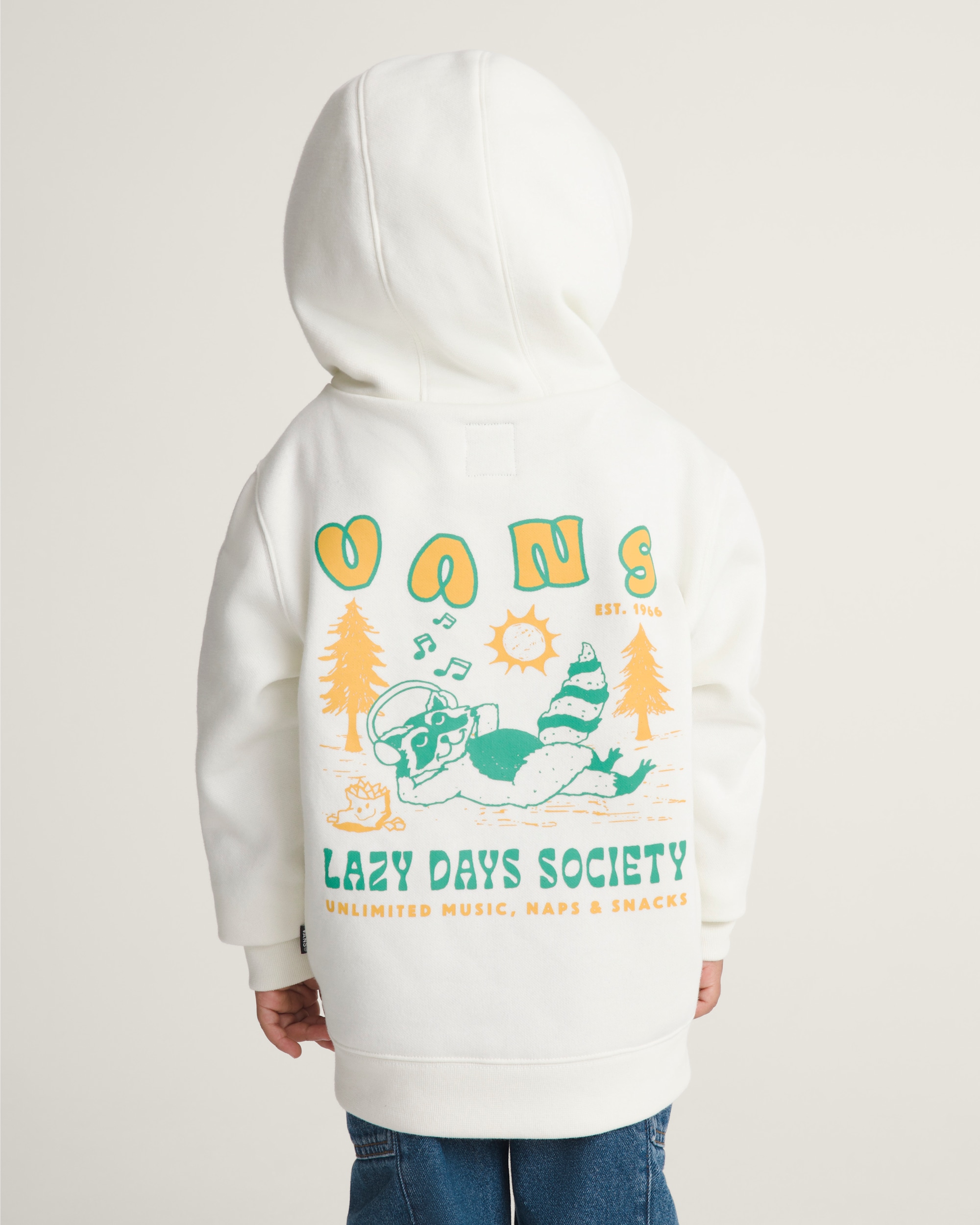 Little Kids Lazy Daze Pullover Sweatshirt VANS Marshmallow White ALT3