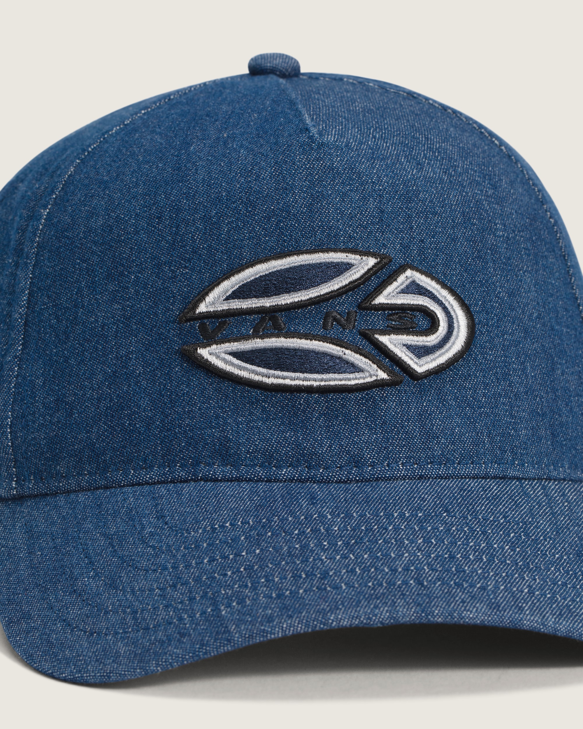 Oval Blaster Snapback Hat VANS Stonewash Blue ALT1