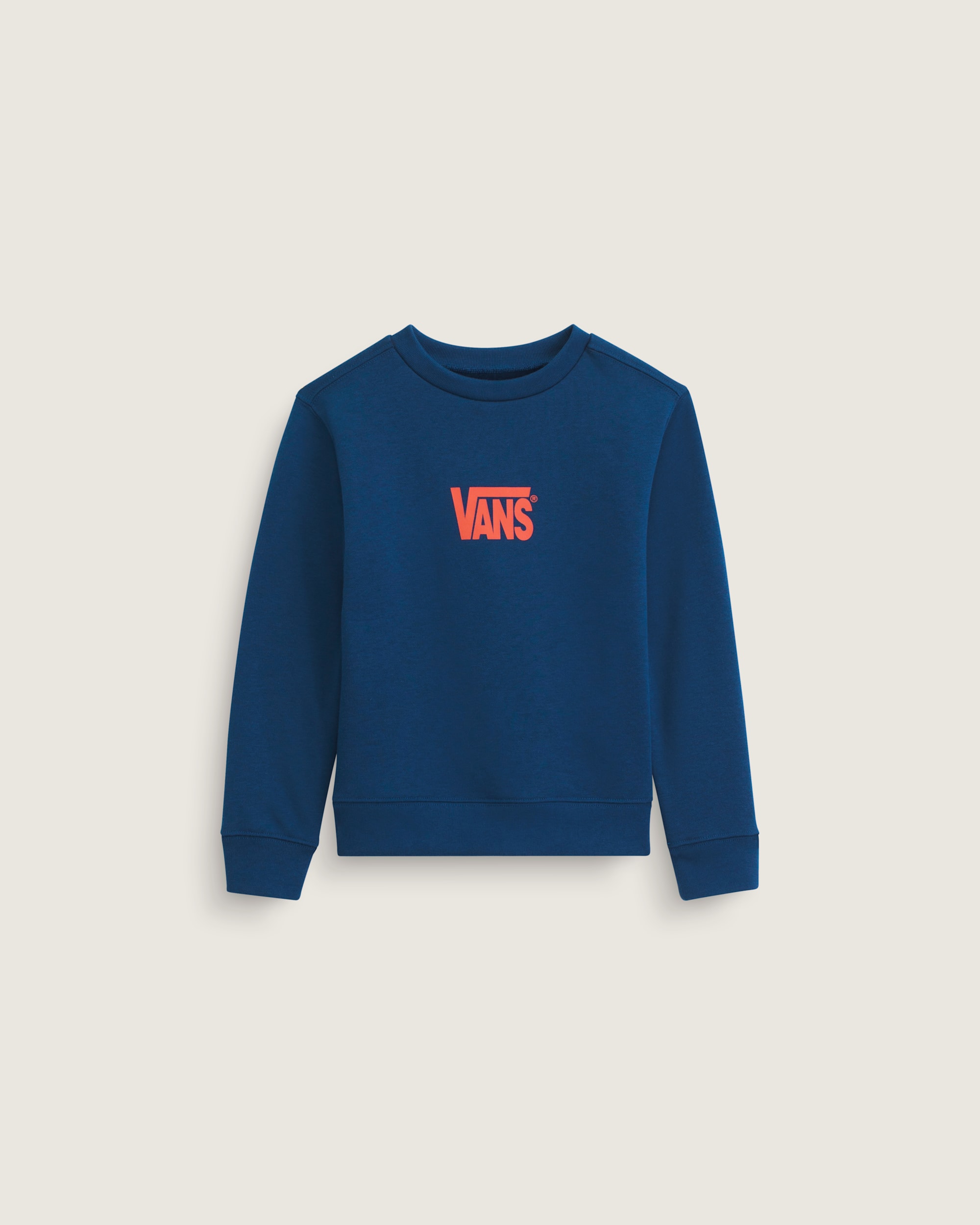 Little Kids Stretch Logo Crew Sweatshirt VANS Deep Indigo Blue  Flame Red HERO