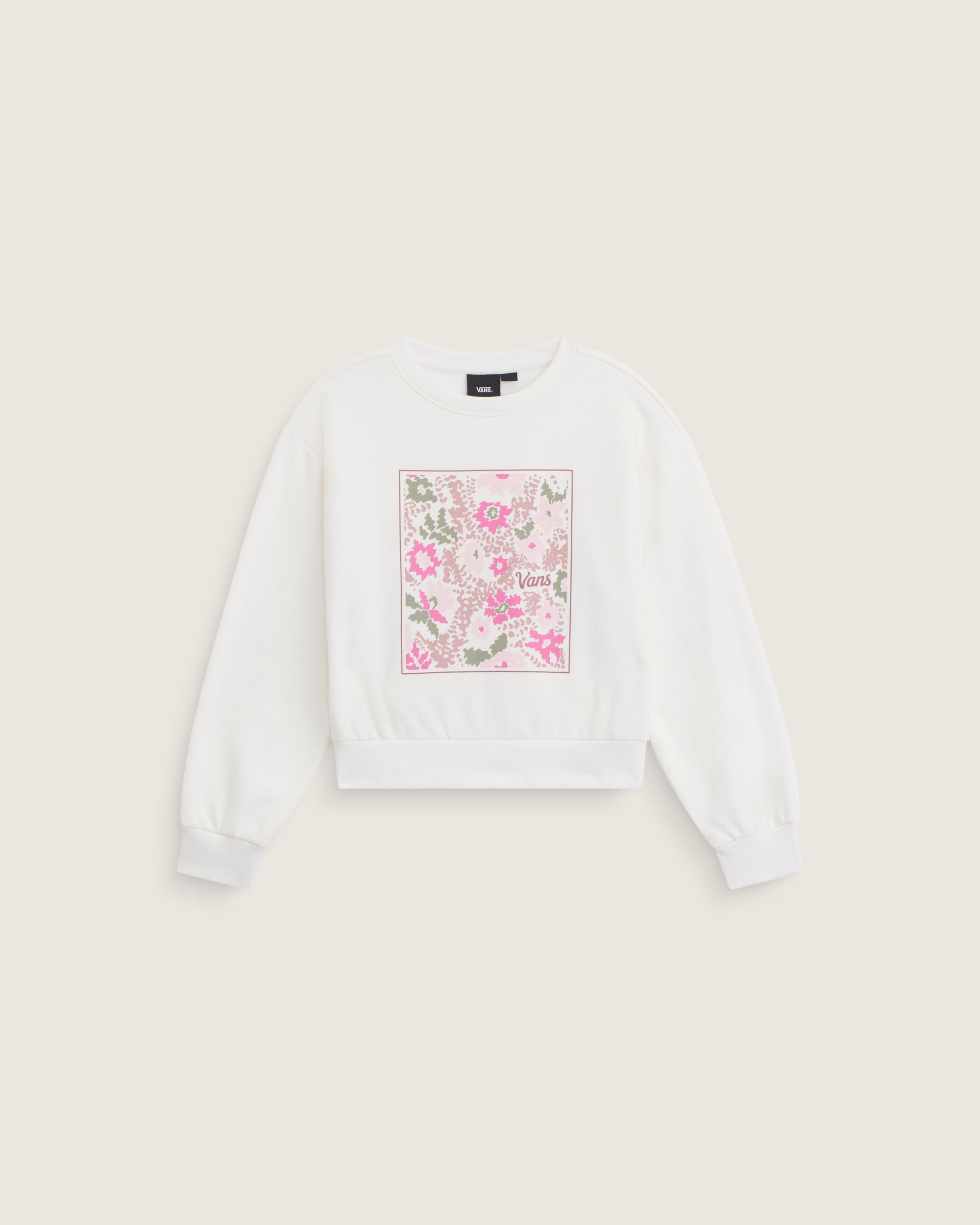 Kids Flow Field Crew Sweatshirt VANS Marshmallow White HERO