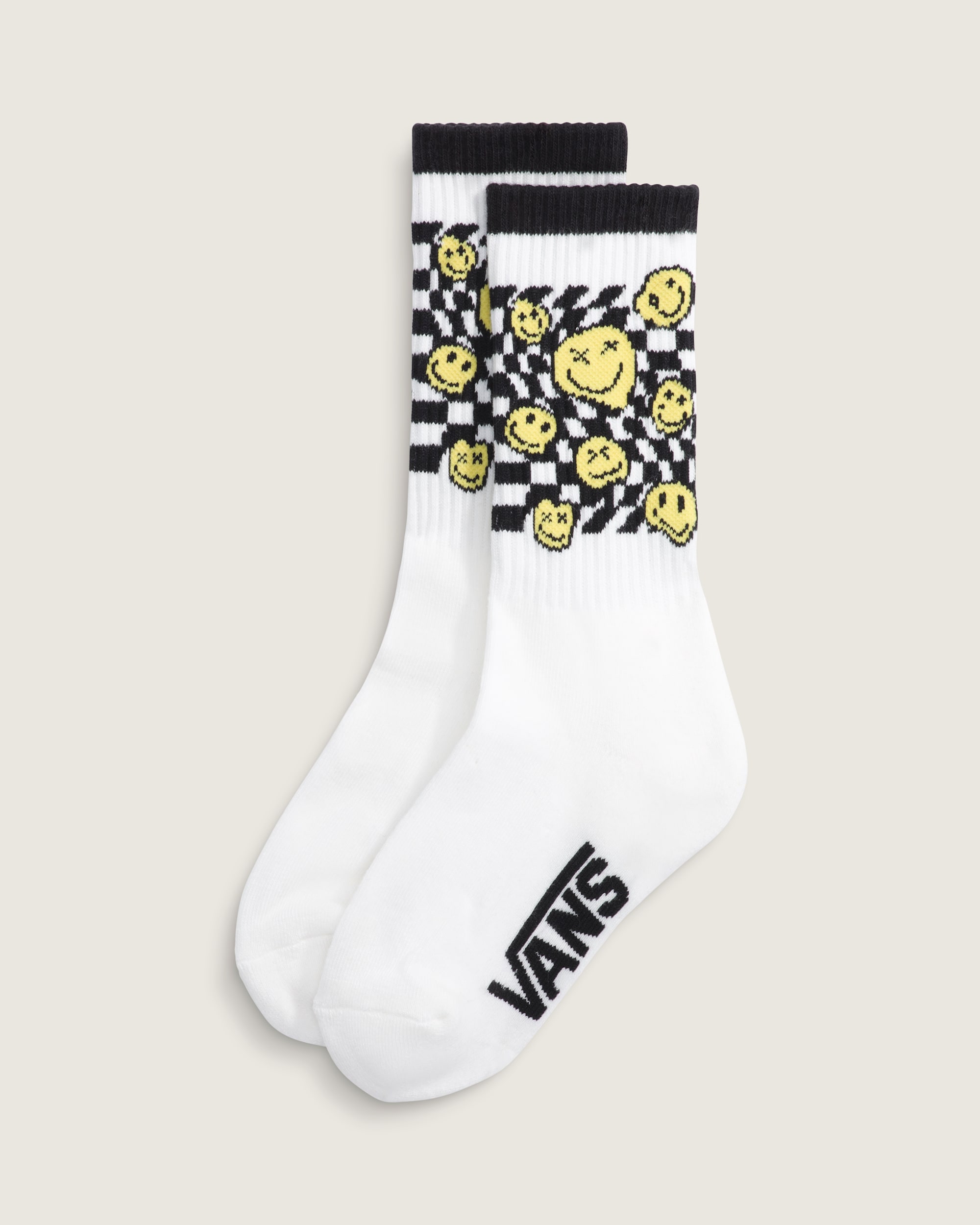 Kids Ticker Checkerboard Crew Socks VANS White HERO