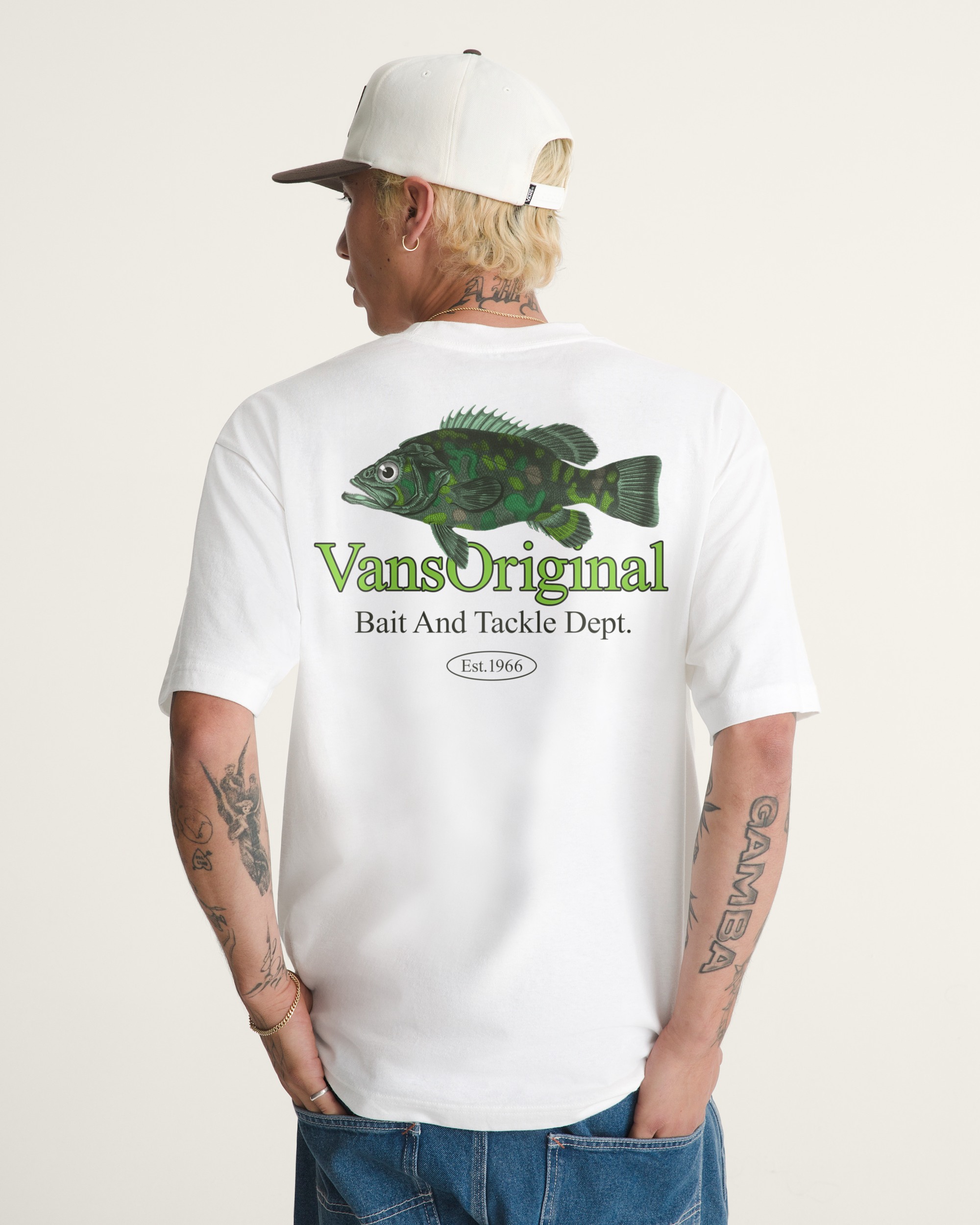 Bait and Tackle TShirt VANS White ALT2