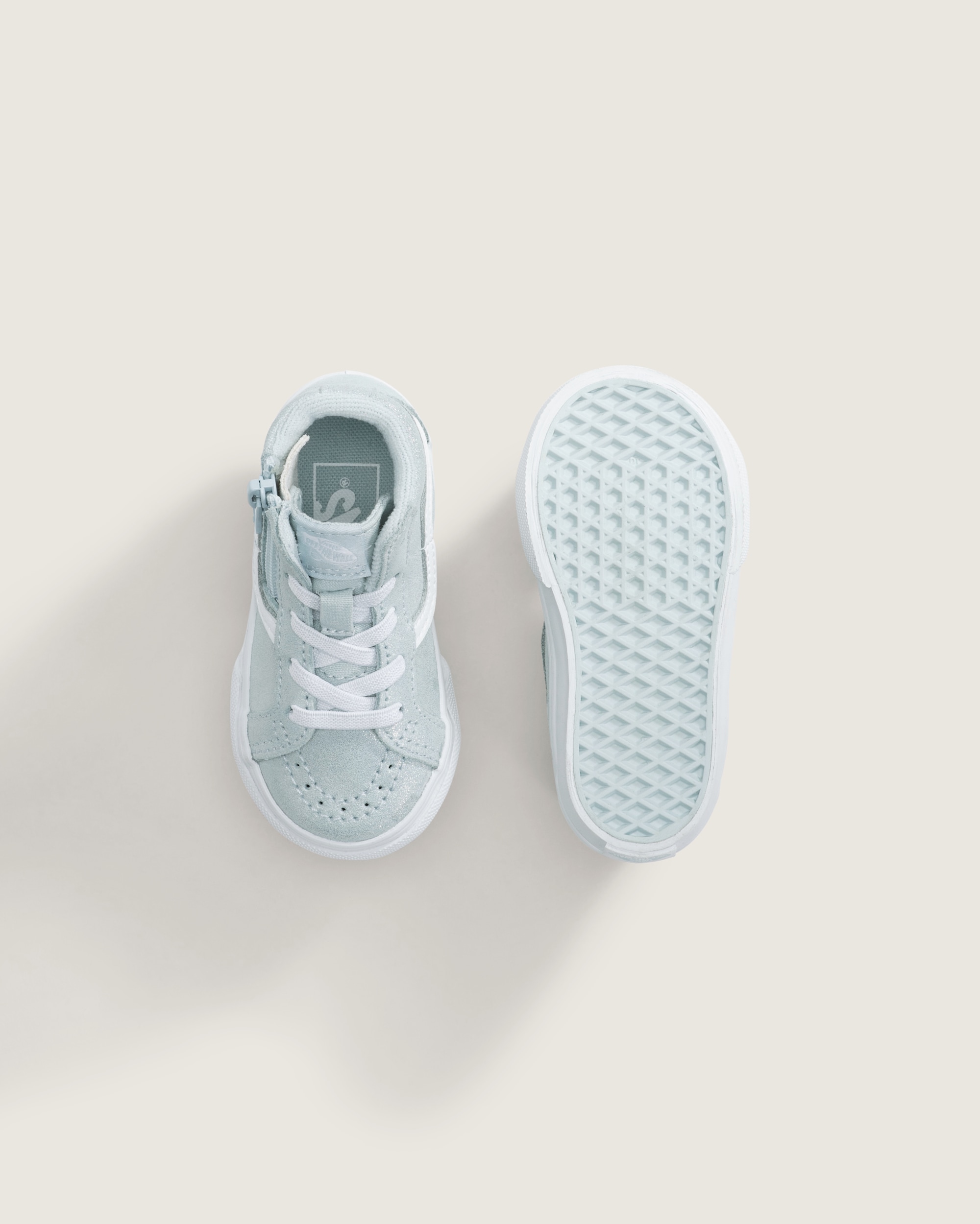 Toddler Sk8Hi Side Zip Shoe VANS Dawn Mist Blue ALT2