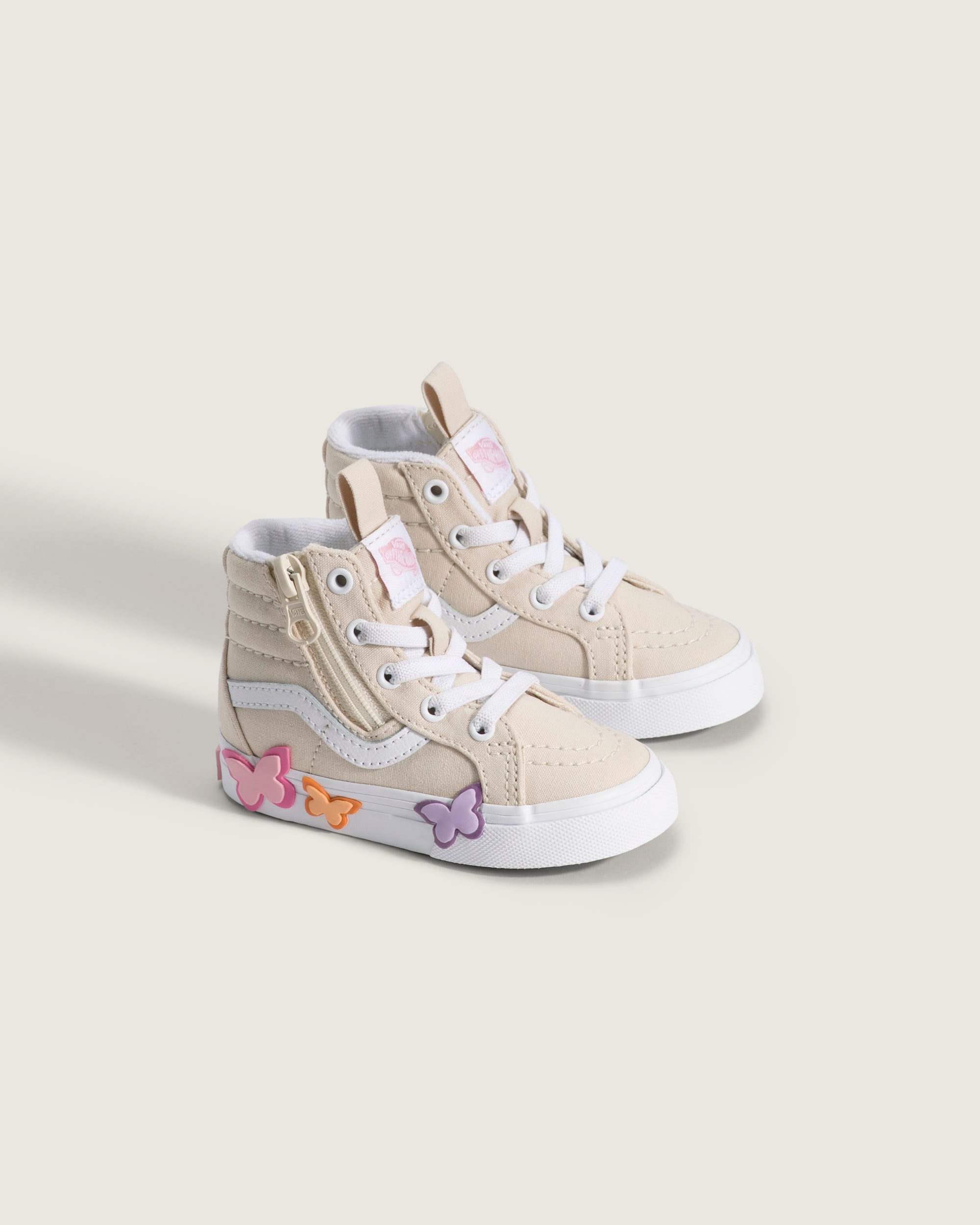 Toddler Sk8Hi Side Zip Shoe VANS Beige ALT1