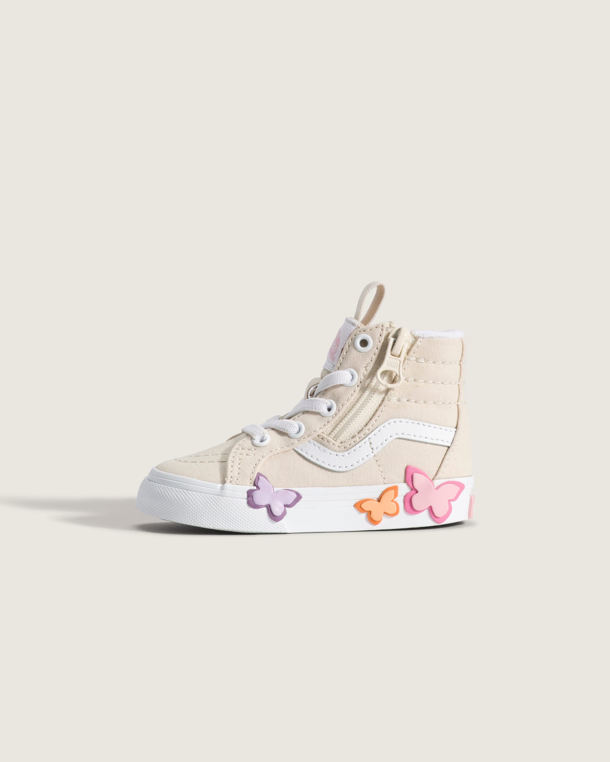 Toddler Sk8-Hi Side Zip Shoe in Beige | Vans