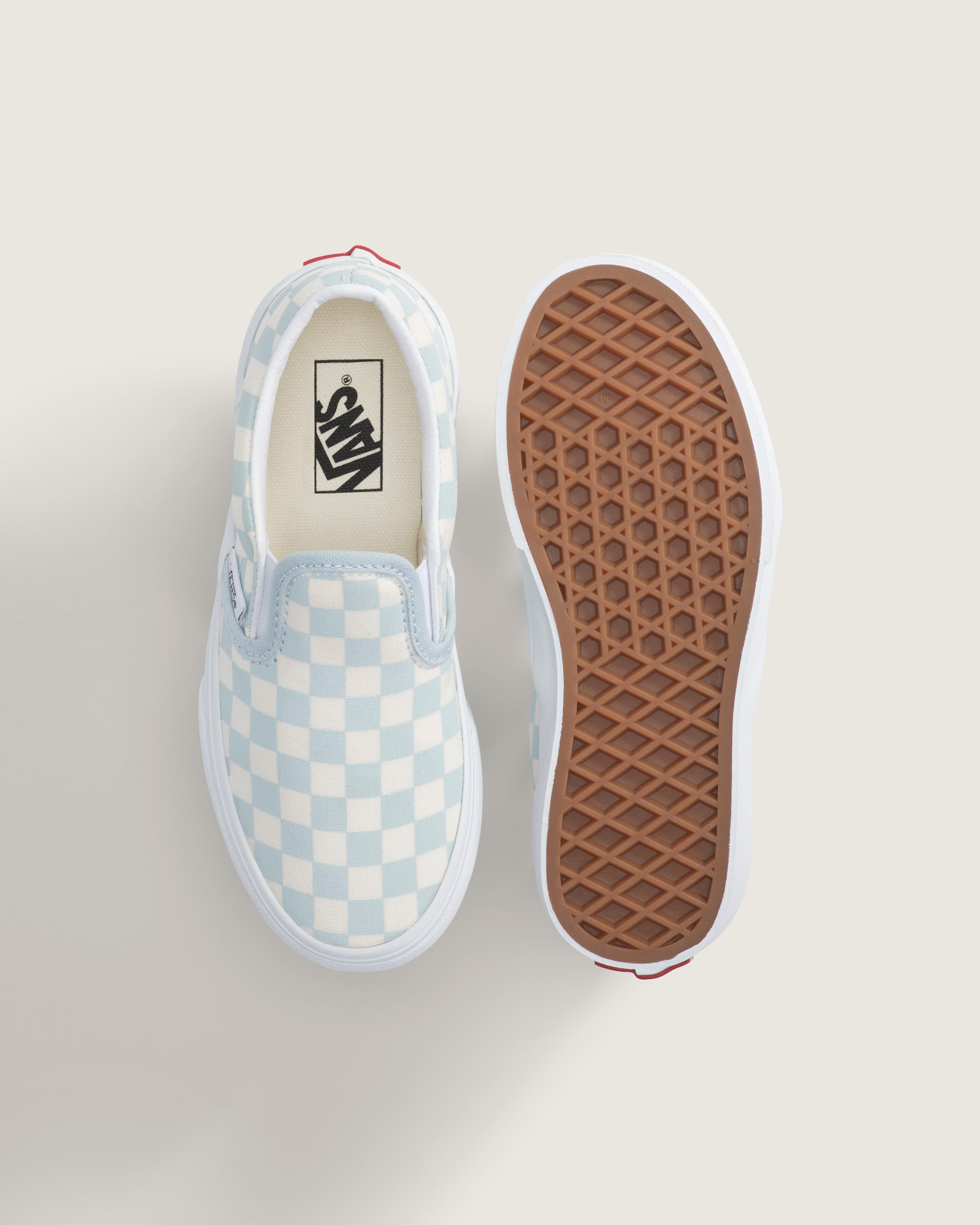 Little Kids Classic SlipOn Checkerboard Shoe VANS Checkerboard Dawn Mist Blue ALT2