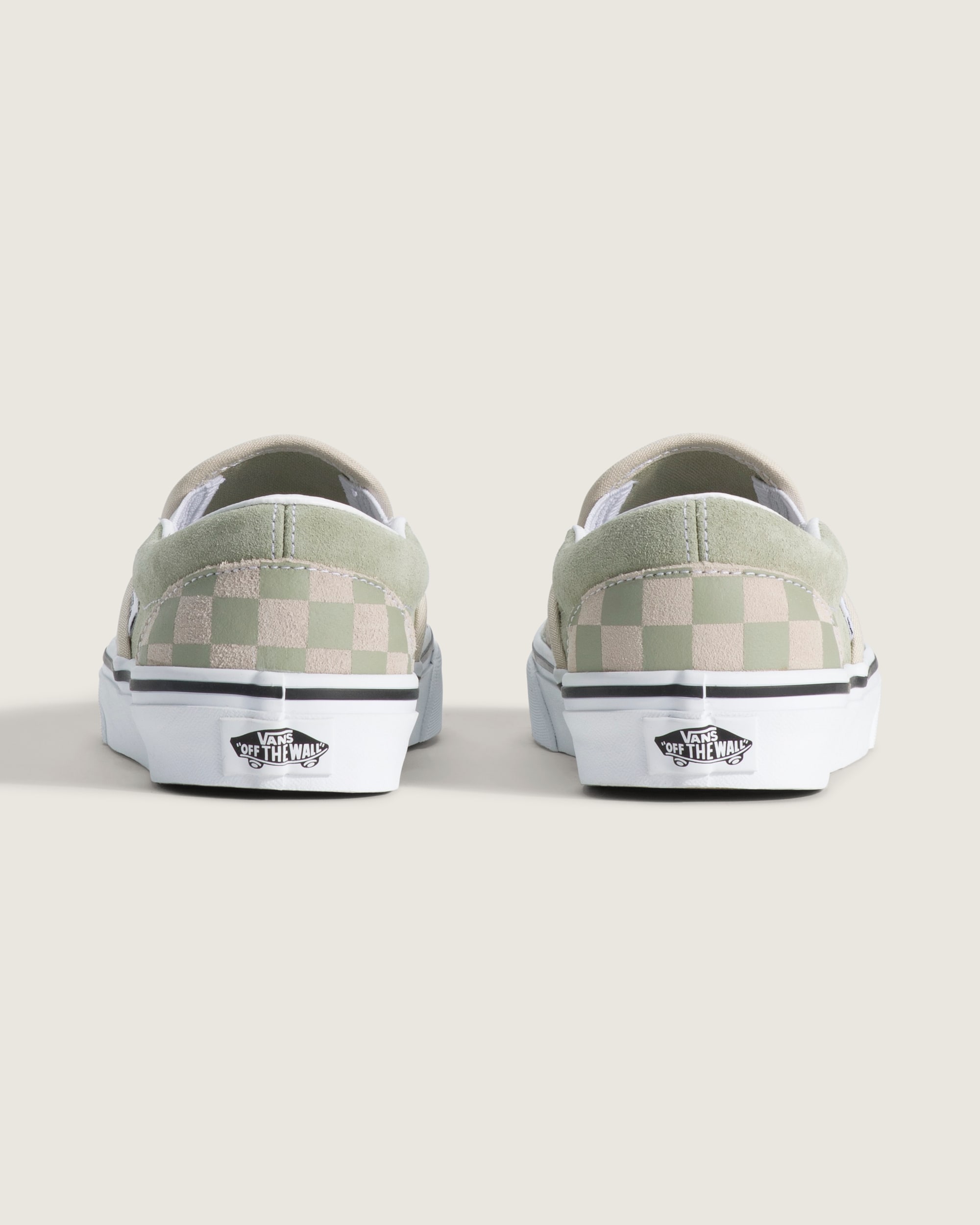 Classic SlipOn Checkerboard Shoe VANS Checkerboard Soft Sage Green ALT3