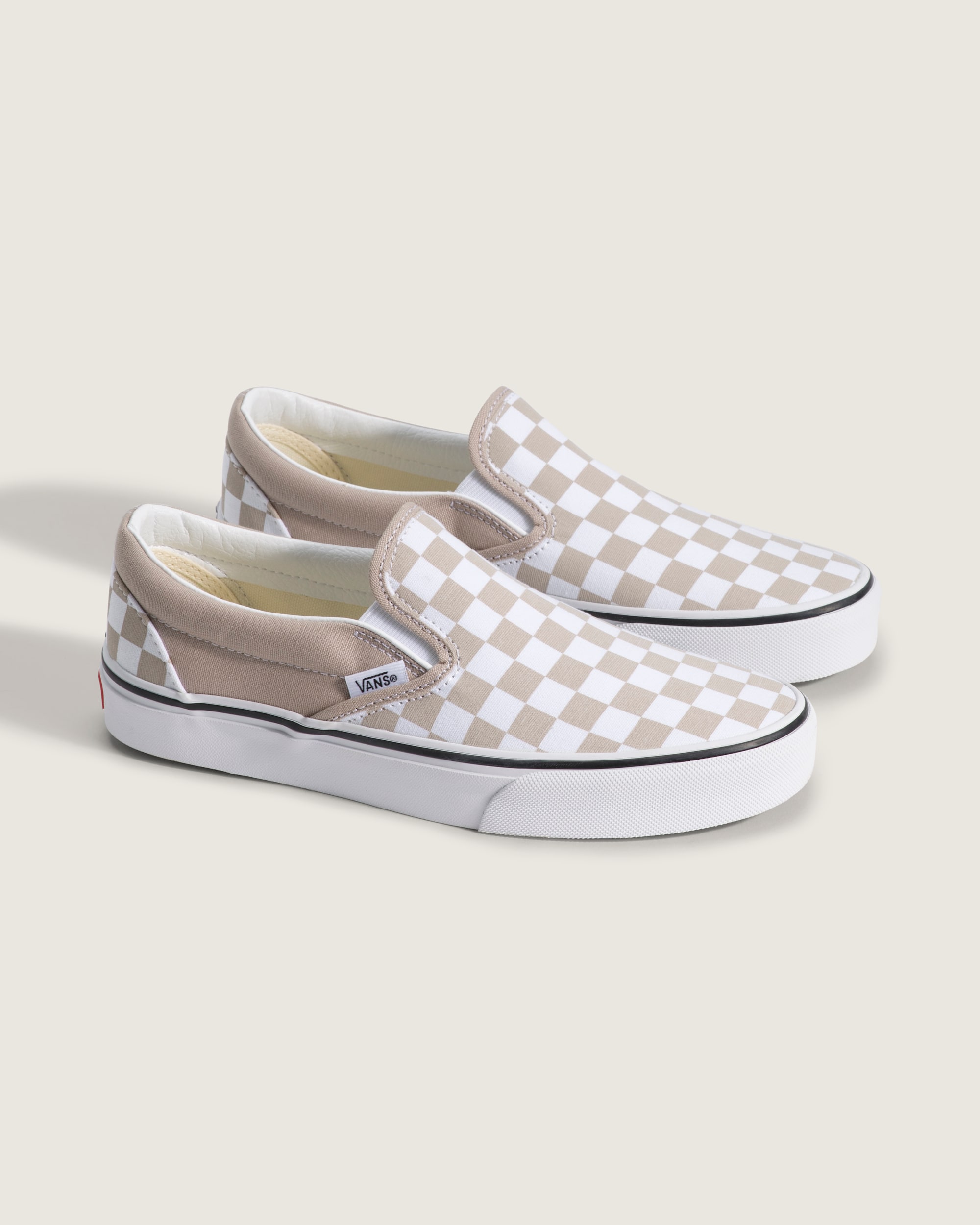 Classic SlipOn Checkerboard Shoe VANS Checkerboard Mushroom Brown ALT1